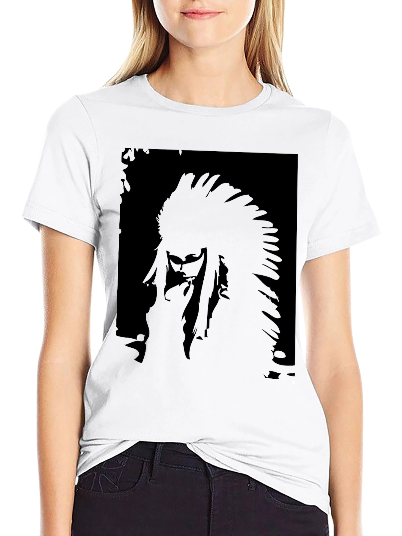 Black T-Shirt with Chief Graphic
