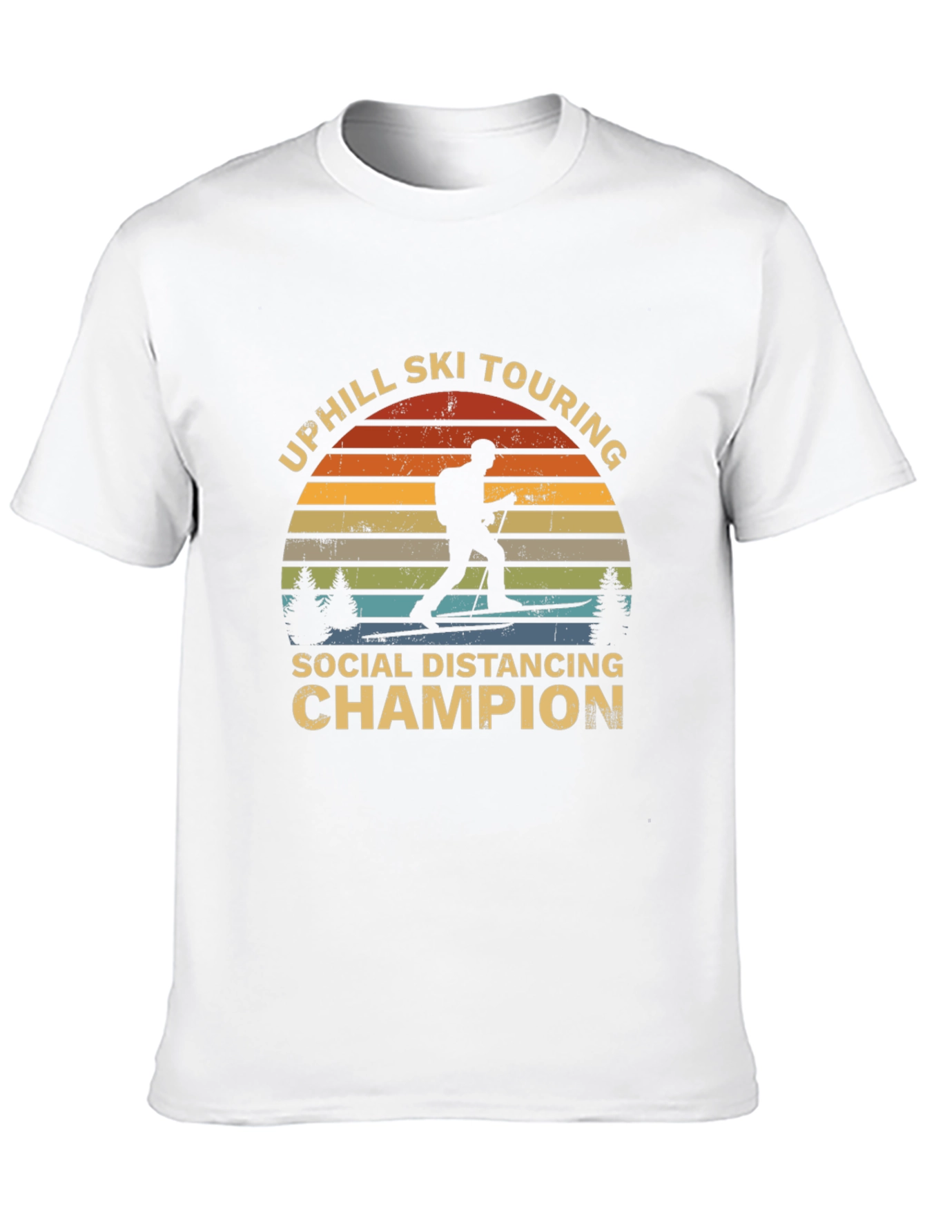 Uphill Ski Touring Social Distancing Champion Tee