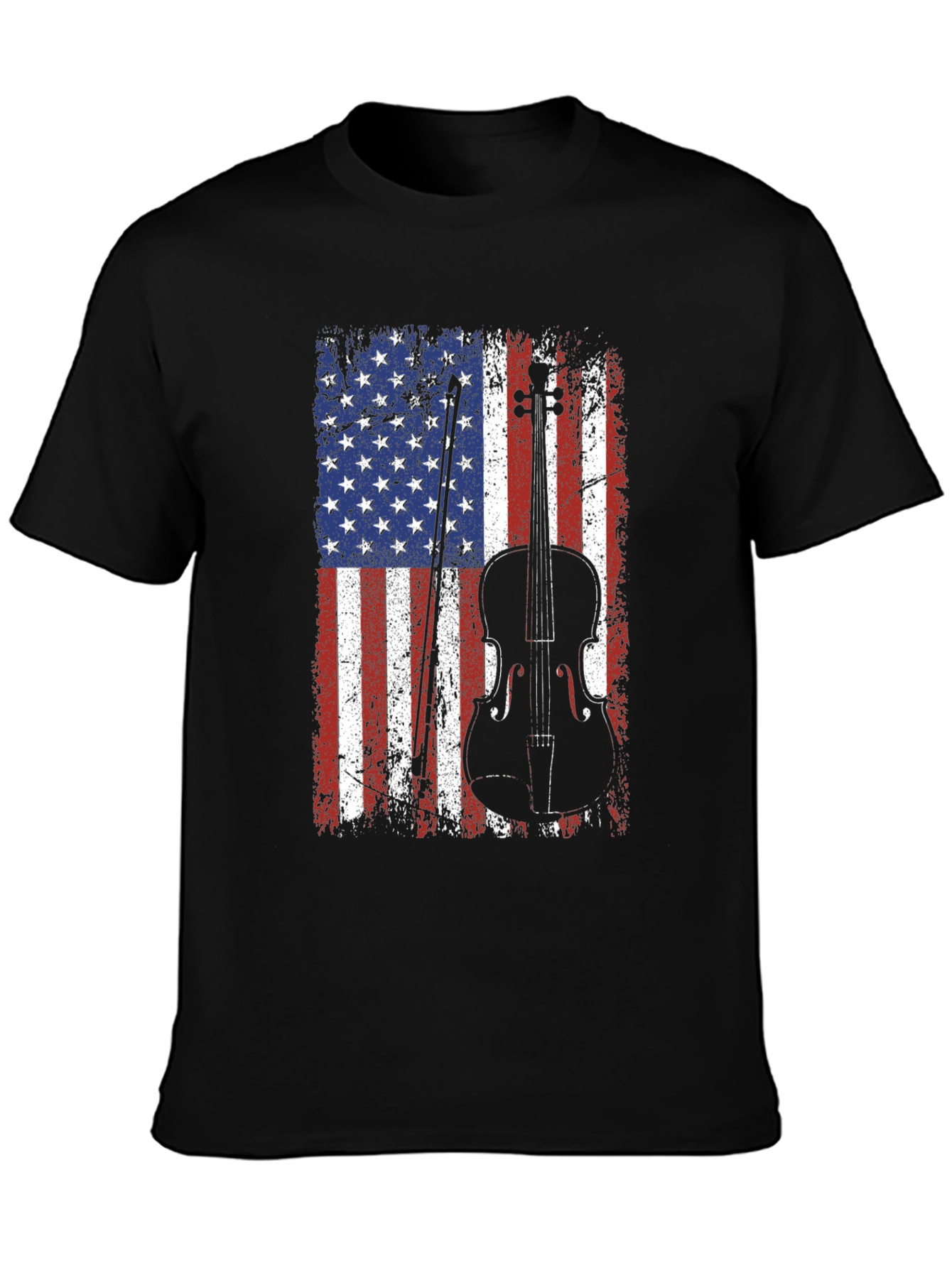 American Flag Fiddle T-Shirt