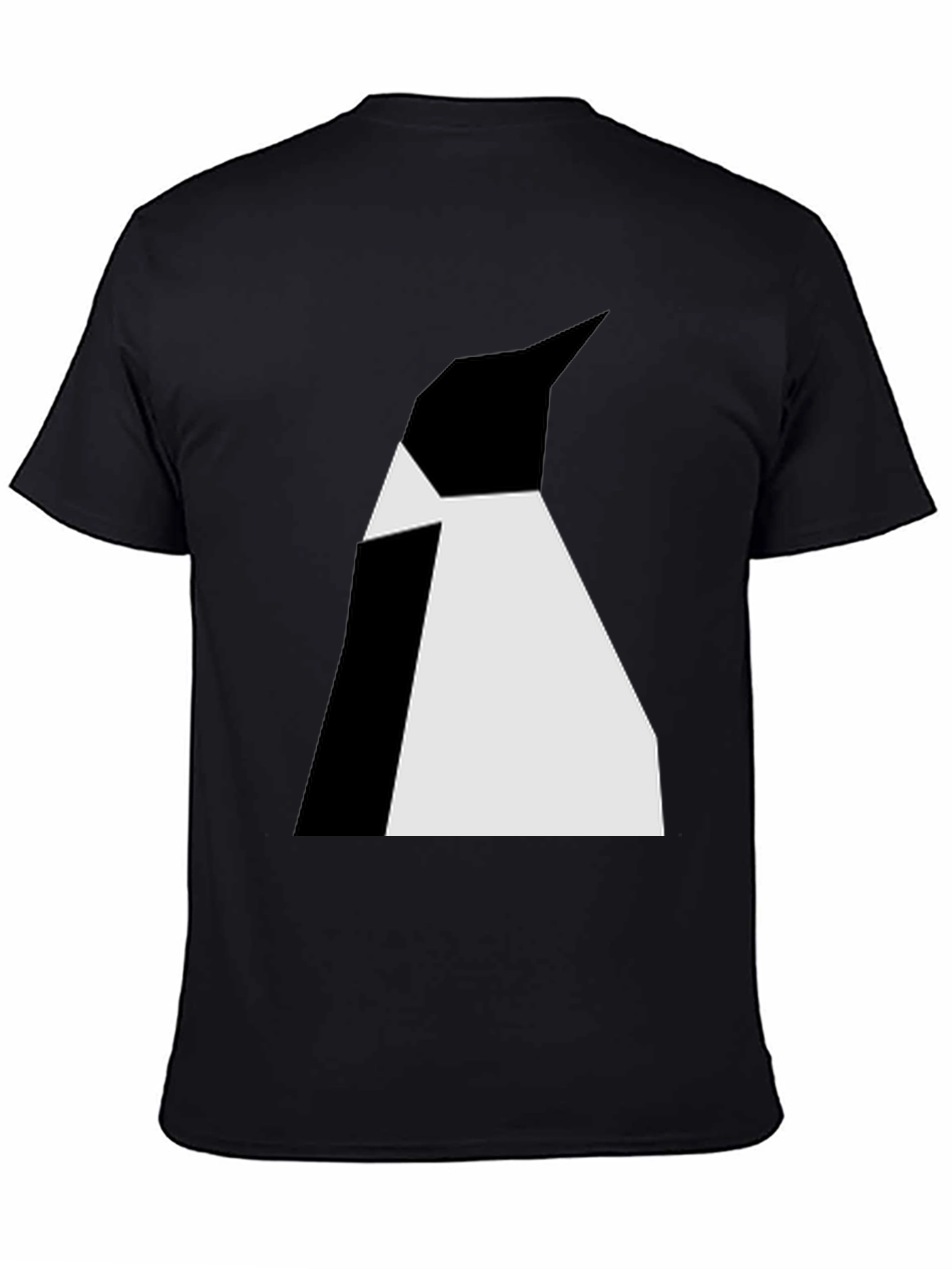 Abstract Penguin Graphic Tee - Black Unisex T-Shirt