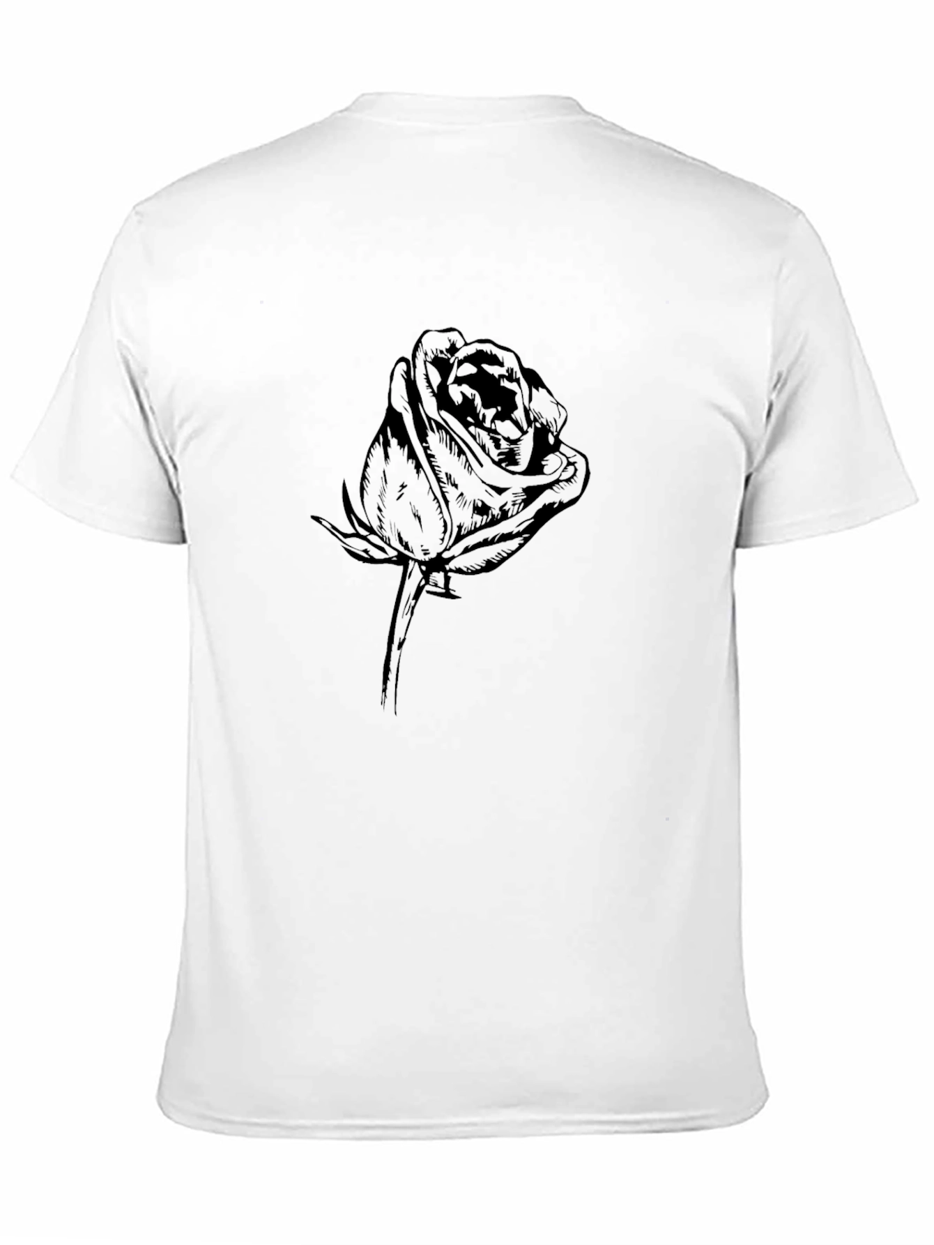 Black Rose Graphic Tee - Mens Casual T-Shirt