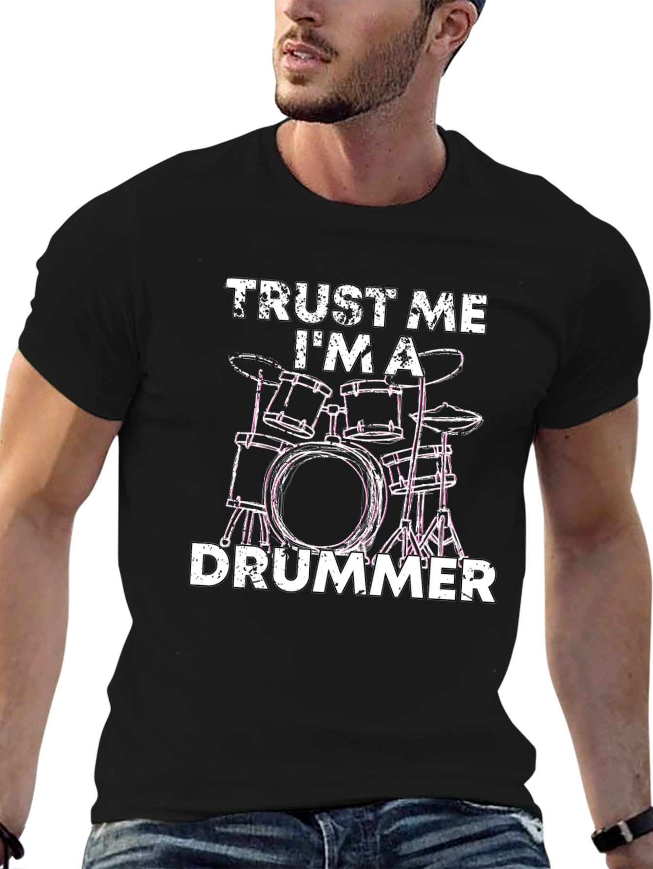 Trust Me Im a Drummer T-Shirt - Black