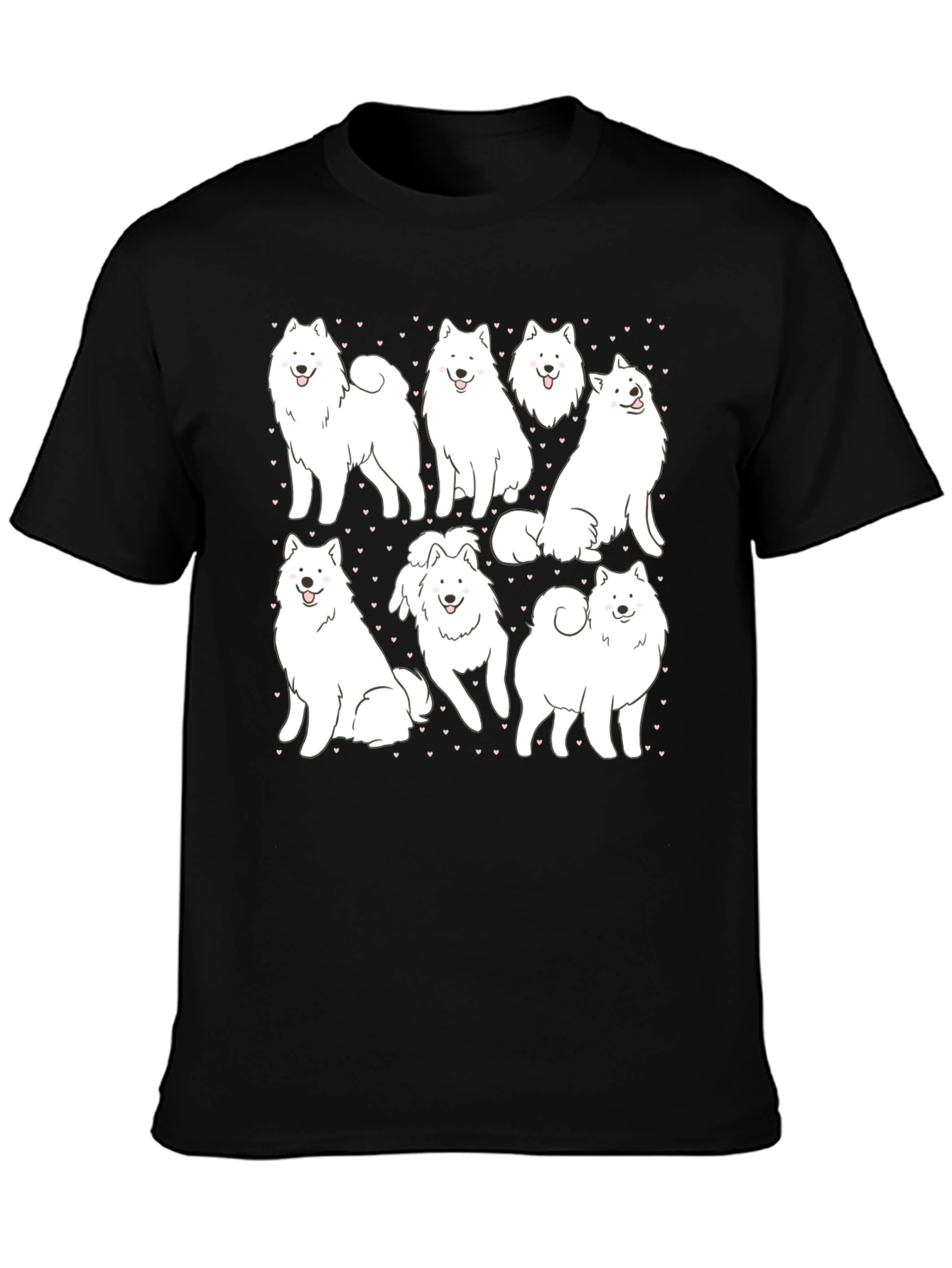 Dog Lover T-Shirt - Samoyed Puppy Pattern