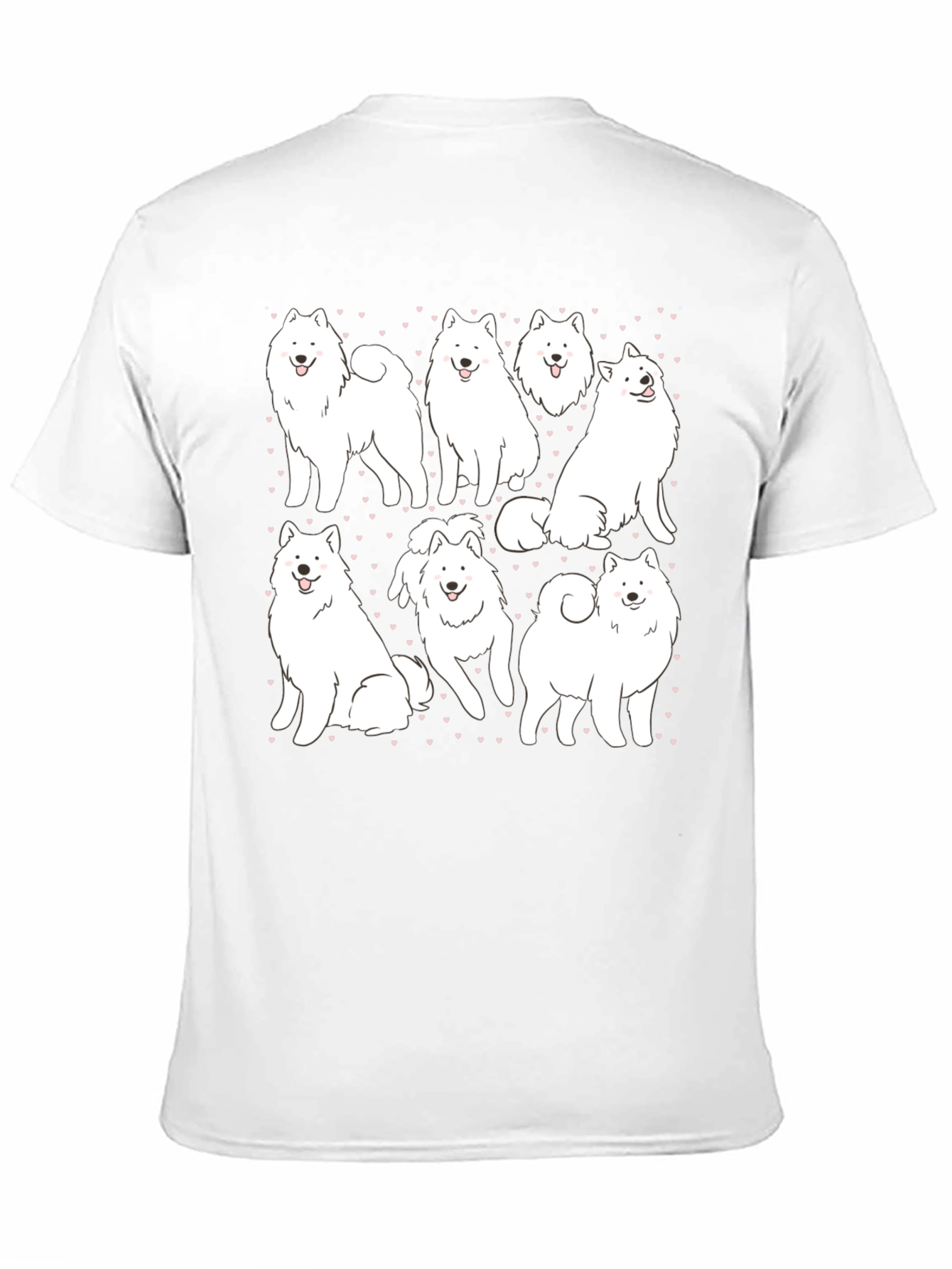 Dog Lover T-Shirt - Samoyed Puppy Pattern