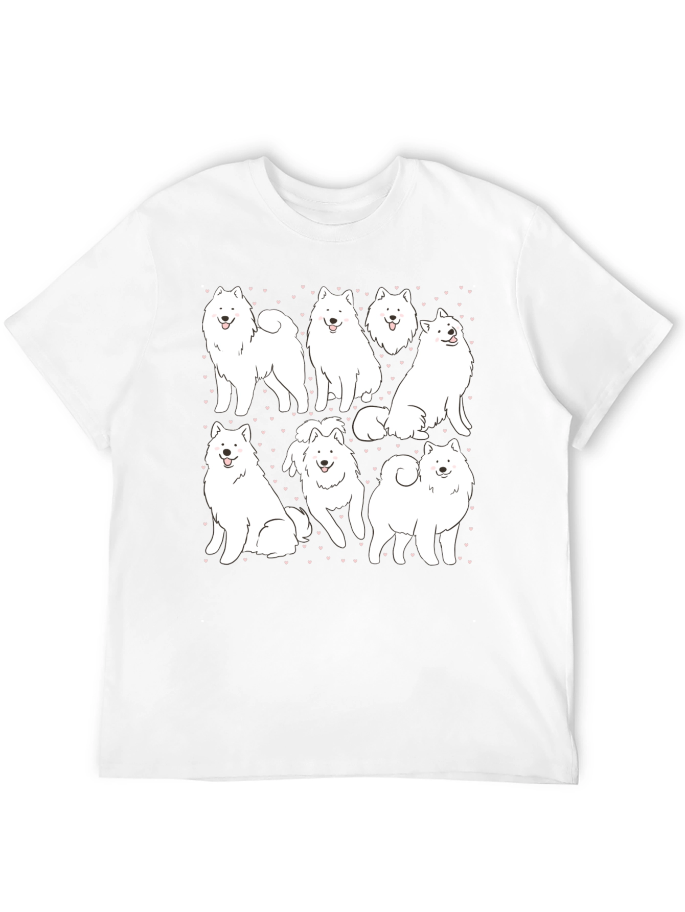 Dog Lover T-Shirt - Samoyed Puppy Pattern