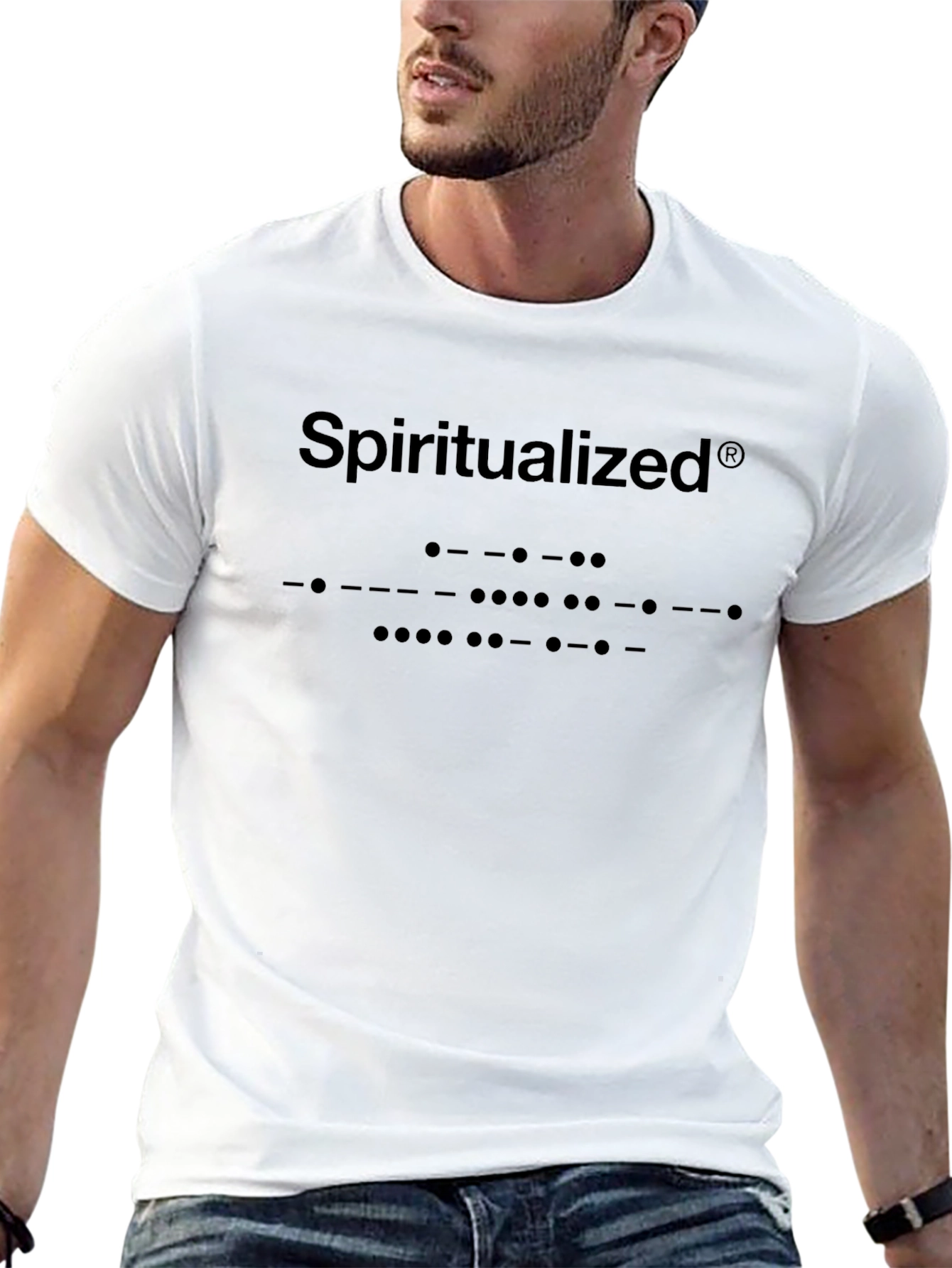 Spiritualized Band Logo Morse Code Black T-Shirt