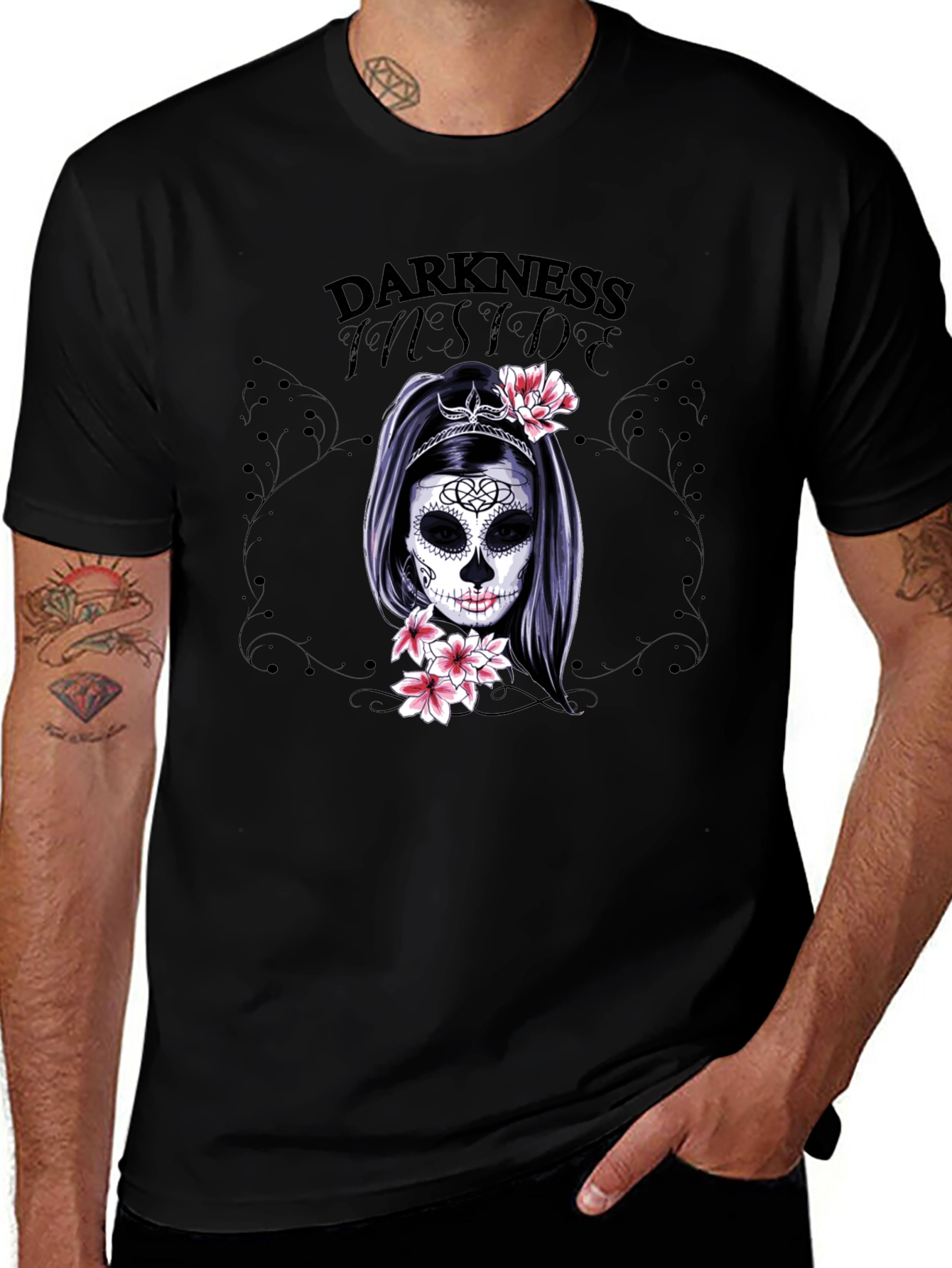 Darkness Inside Sugar Skull T-Shirt