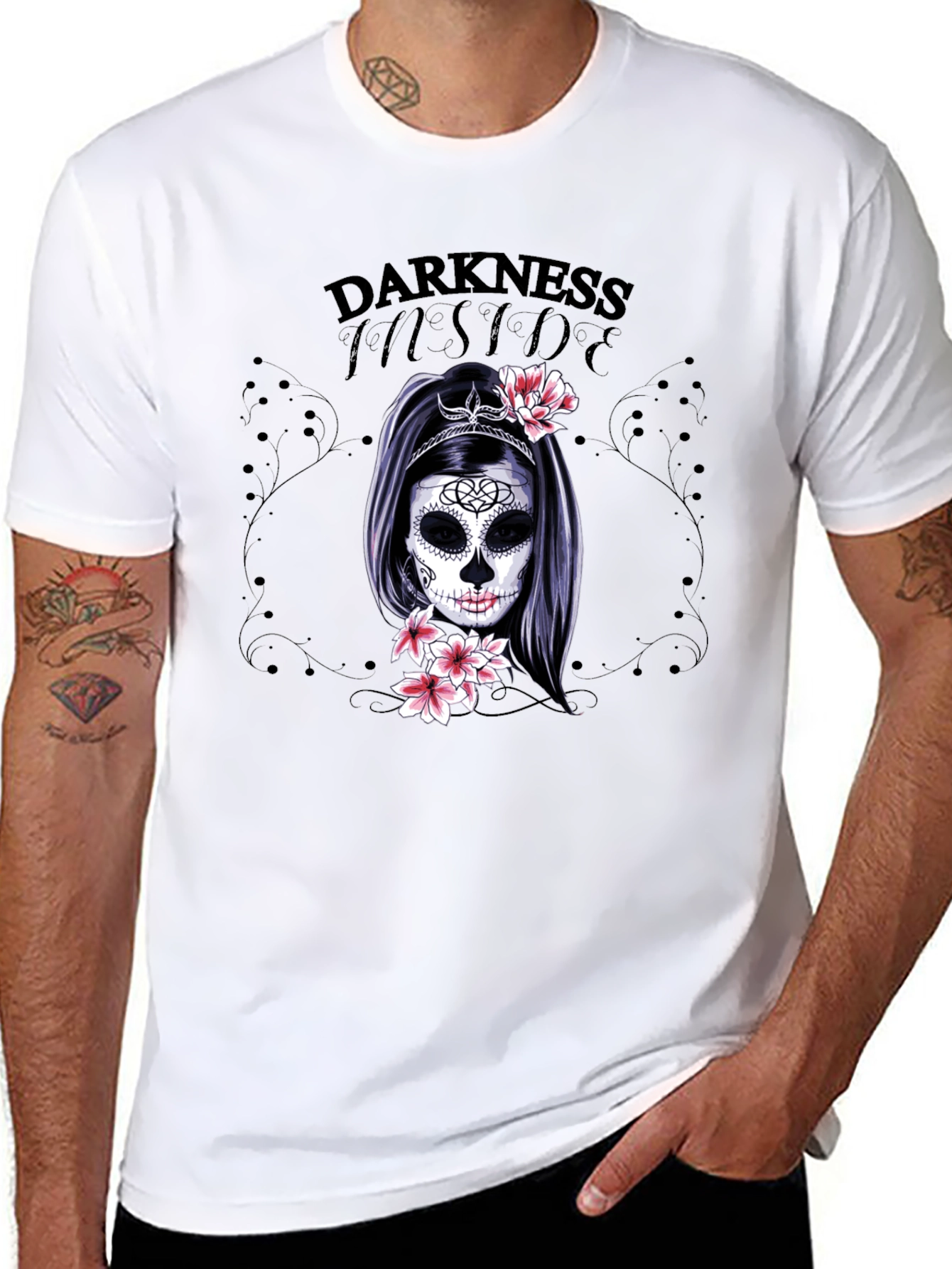 Darkness Inside Sugar Skull T-Shirt