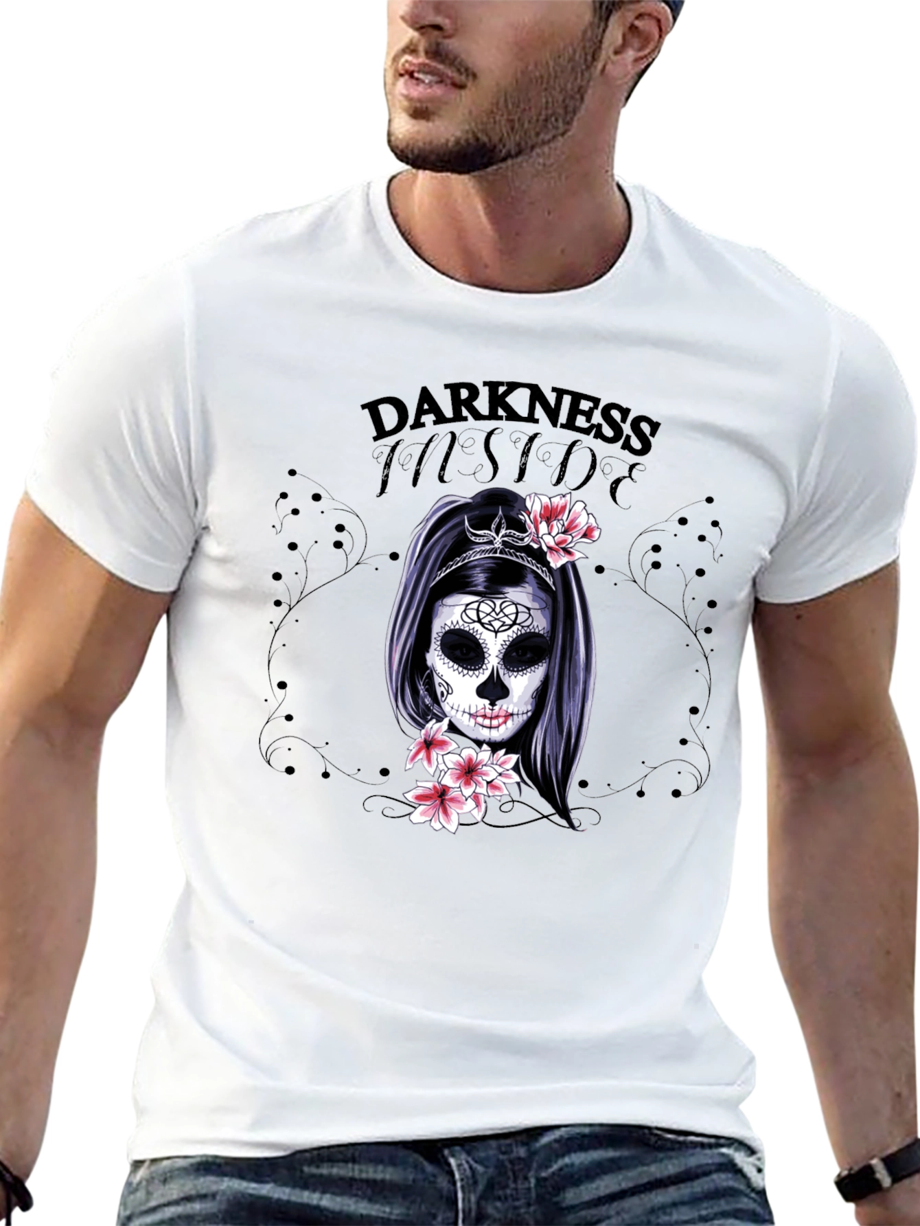 Darkness Inside Sugar Skull T-Shirt