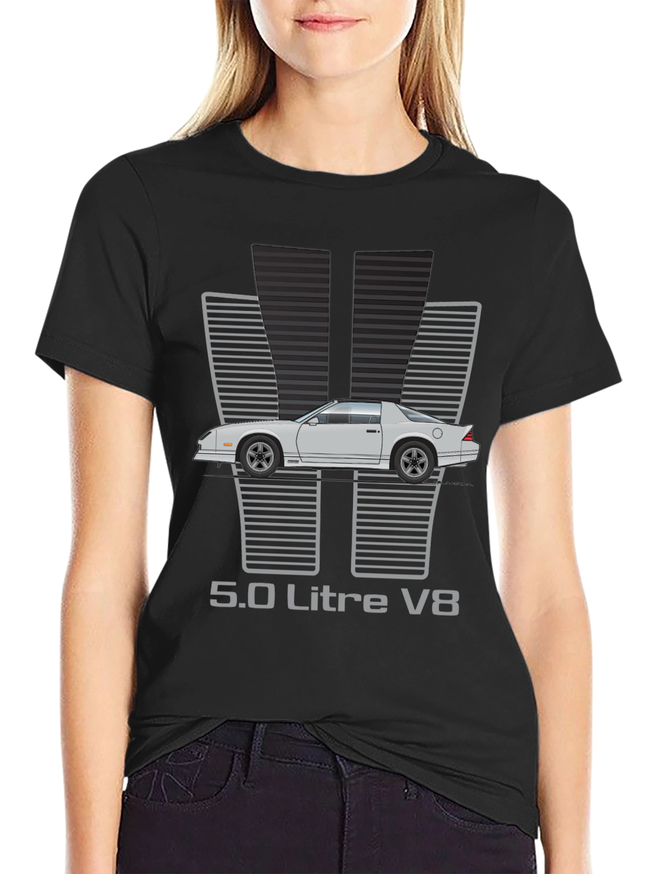 5.0 Litre V8 Car Graphic T-Shirt