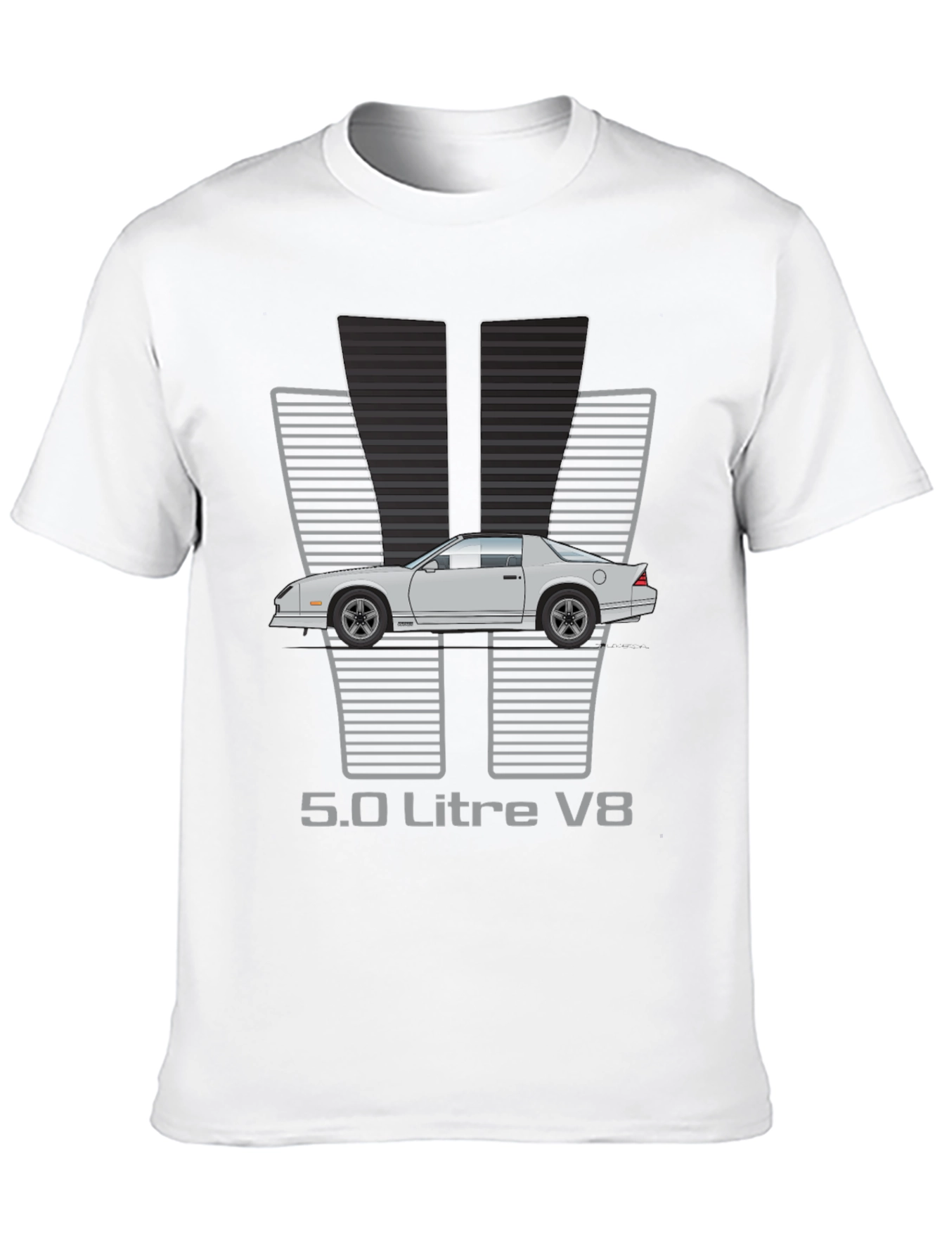 5.0 Litre V8 Car Graphic T-Shirt