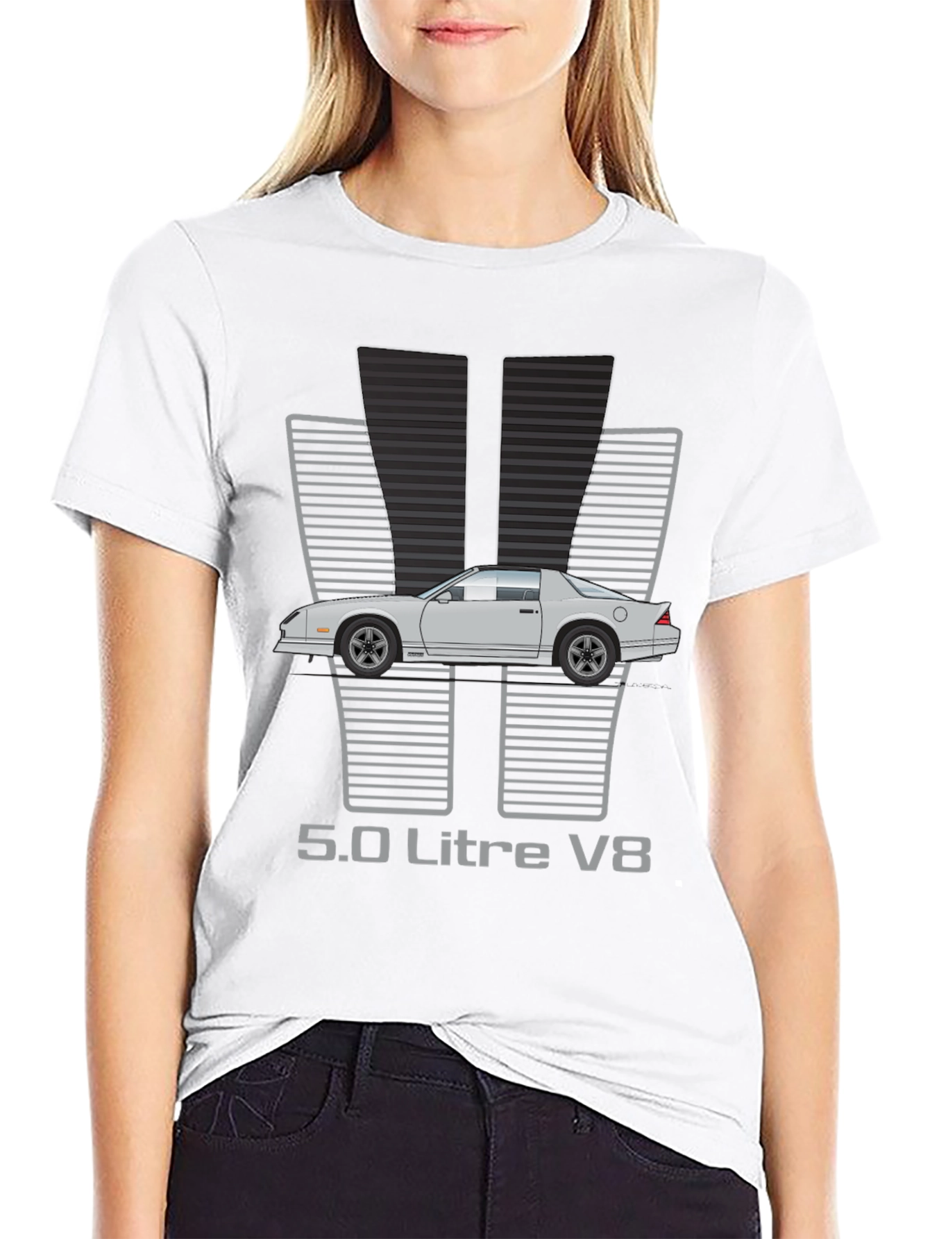 5.0 Litre V8 Car Graphic T-Shirt