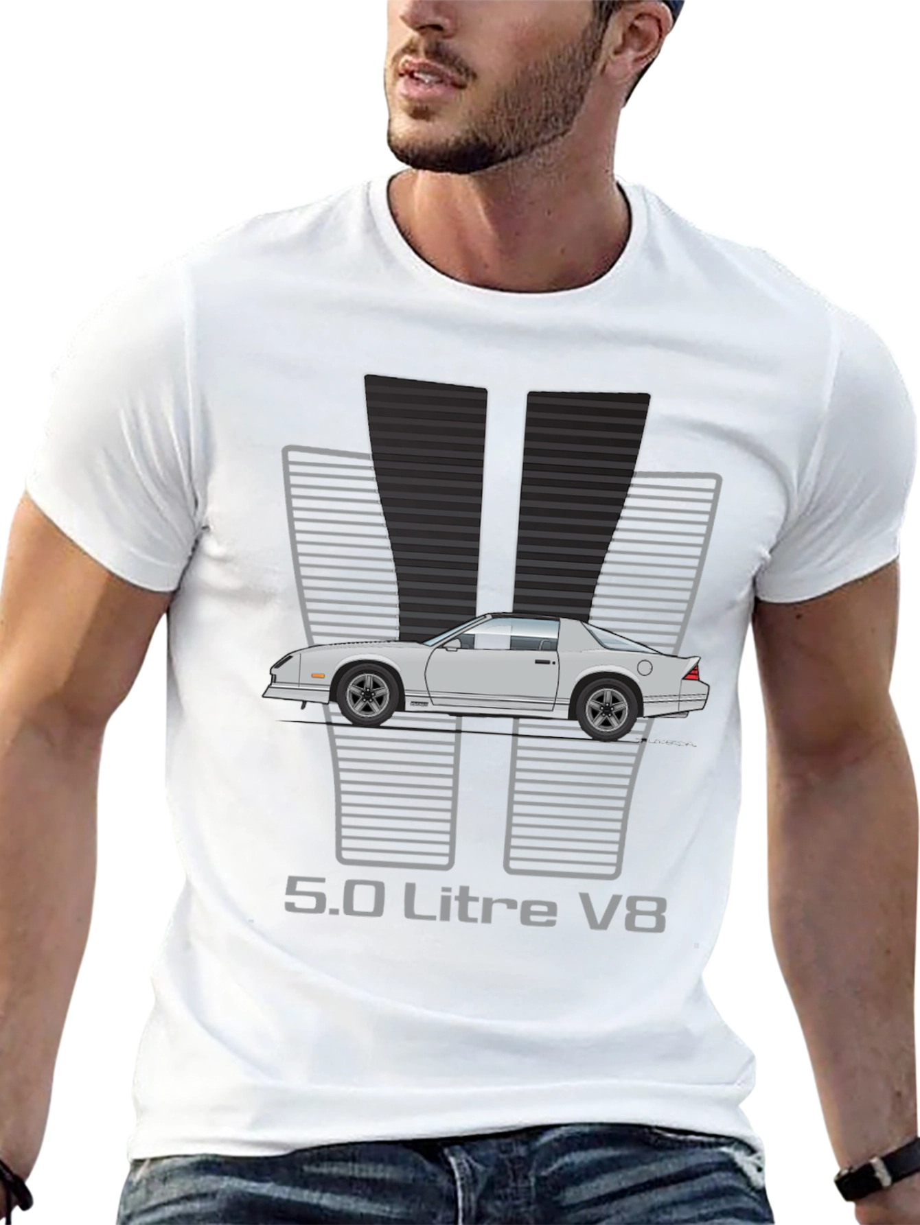5.0 Litre V8 Car Graphic T-Shirt