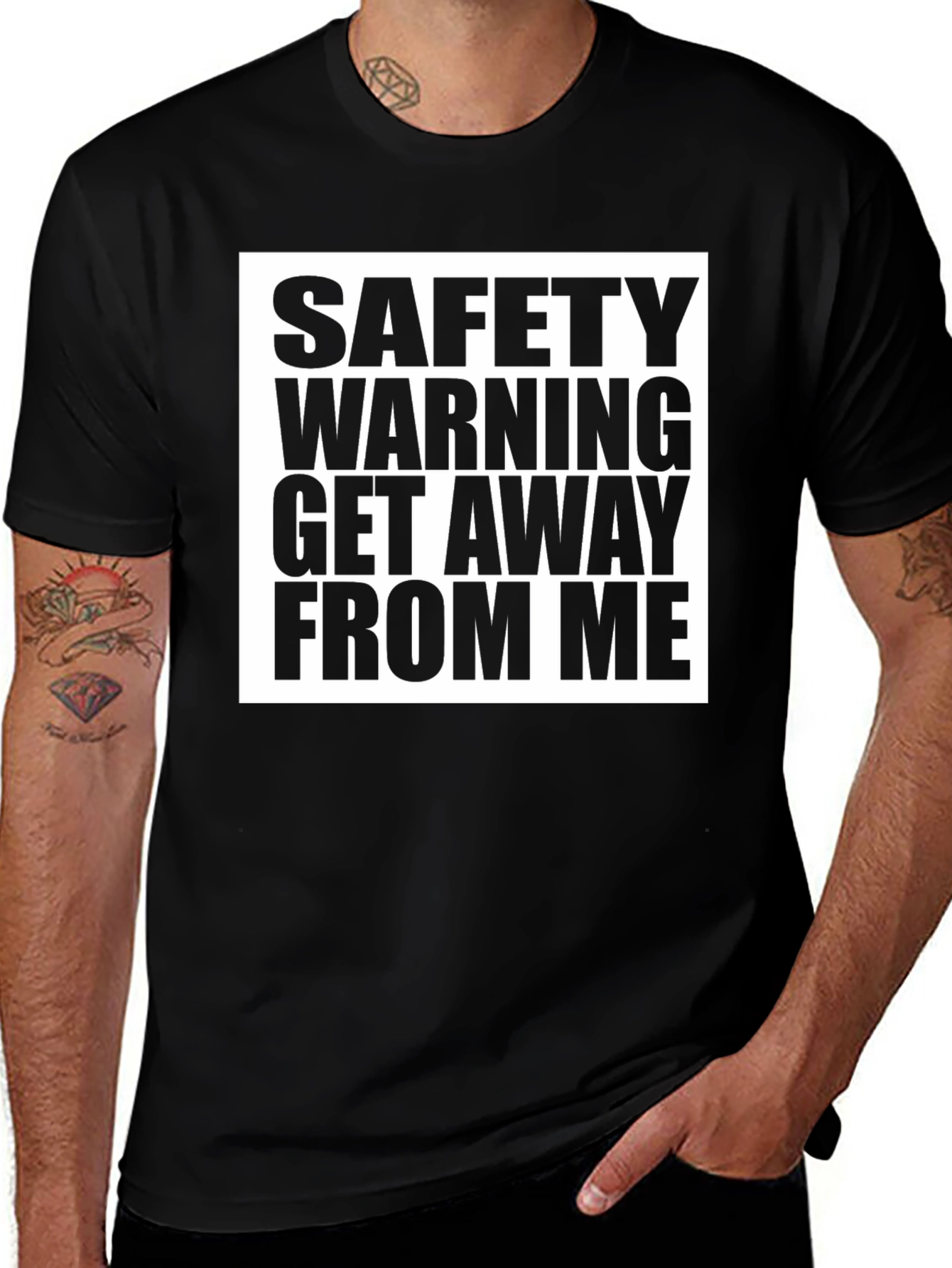 Safety Warning Graphic T-Shirt