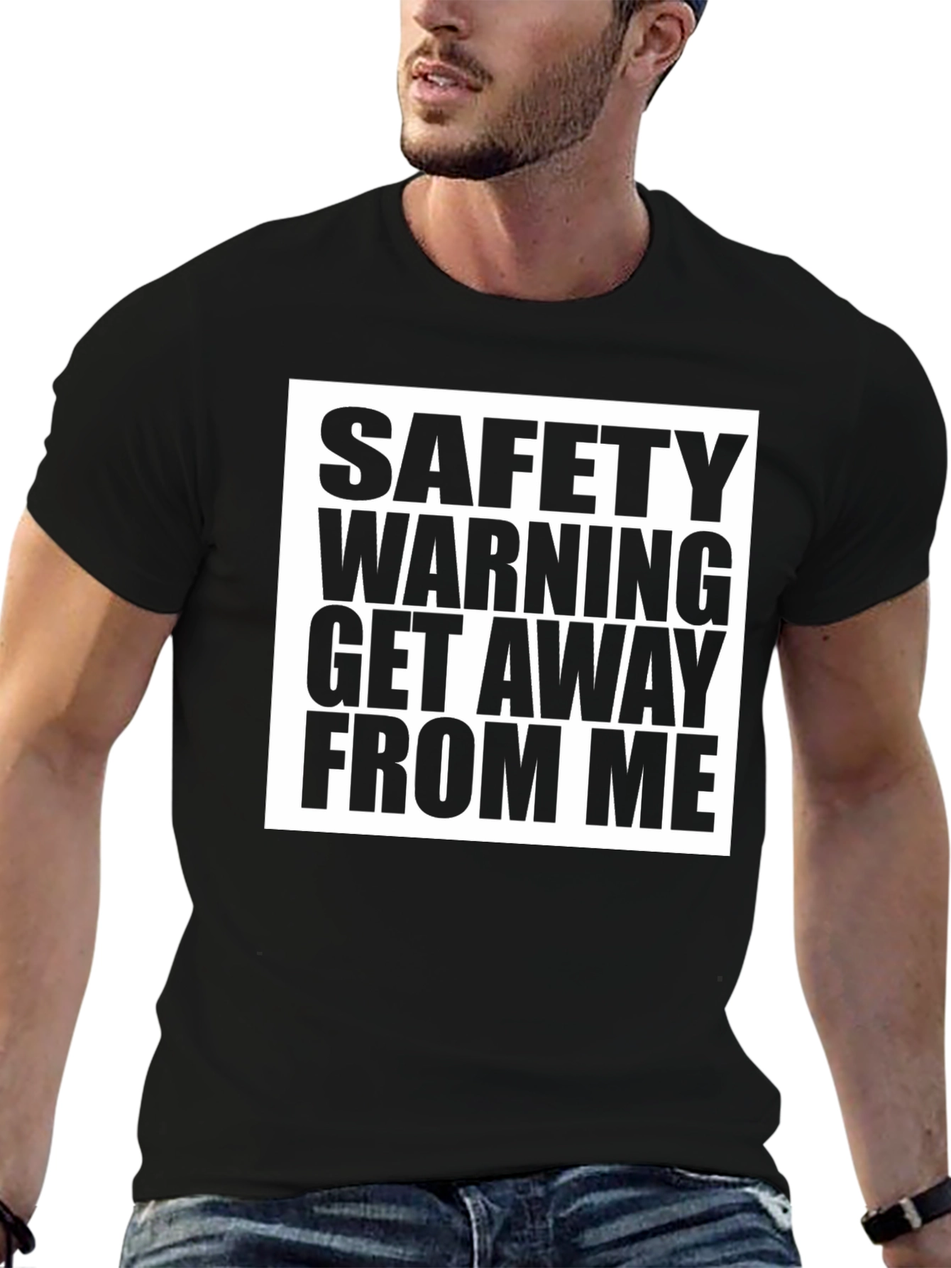 Safety Warning Graphic T-Shirt