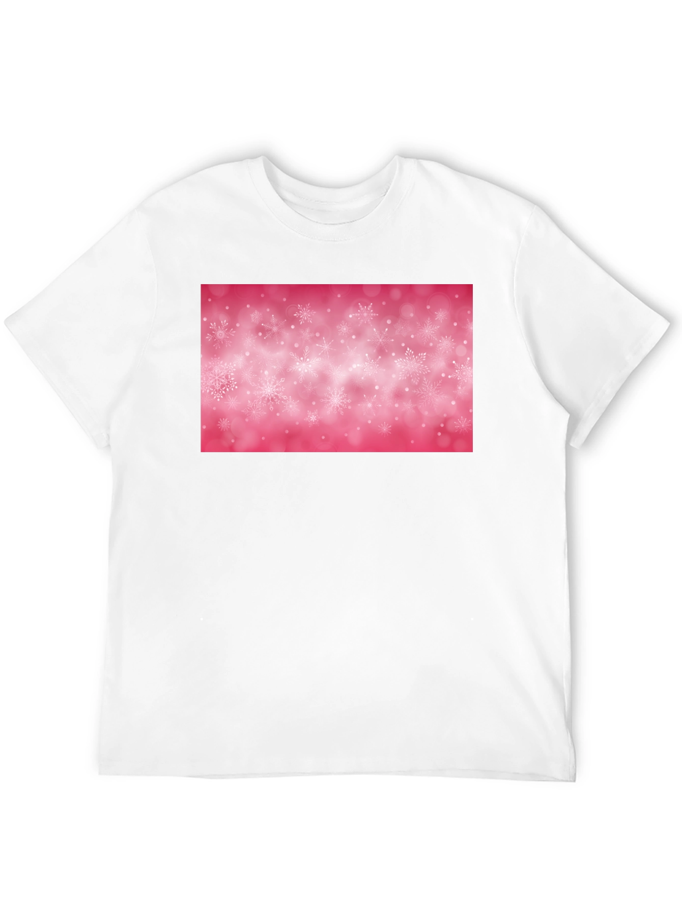 Snowflake Pattern Black T-Shirt