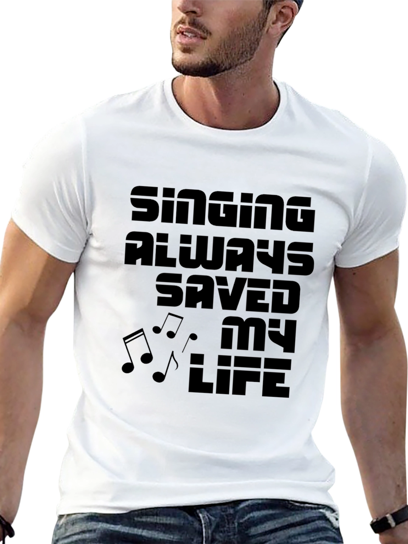 Singing Saved My Life Black Graphic Tee