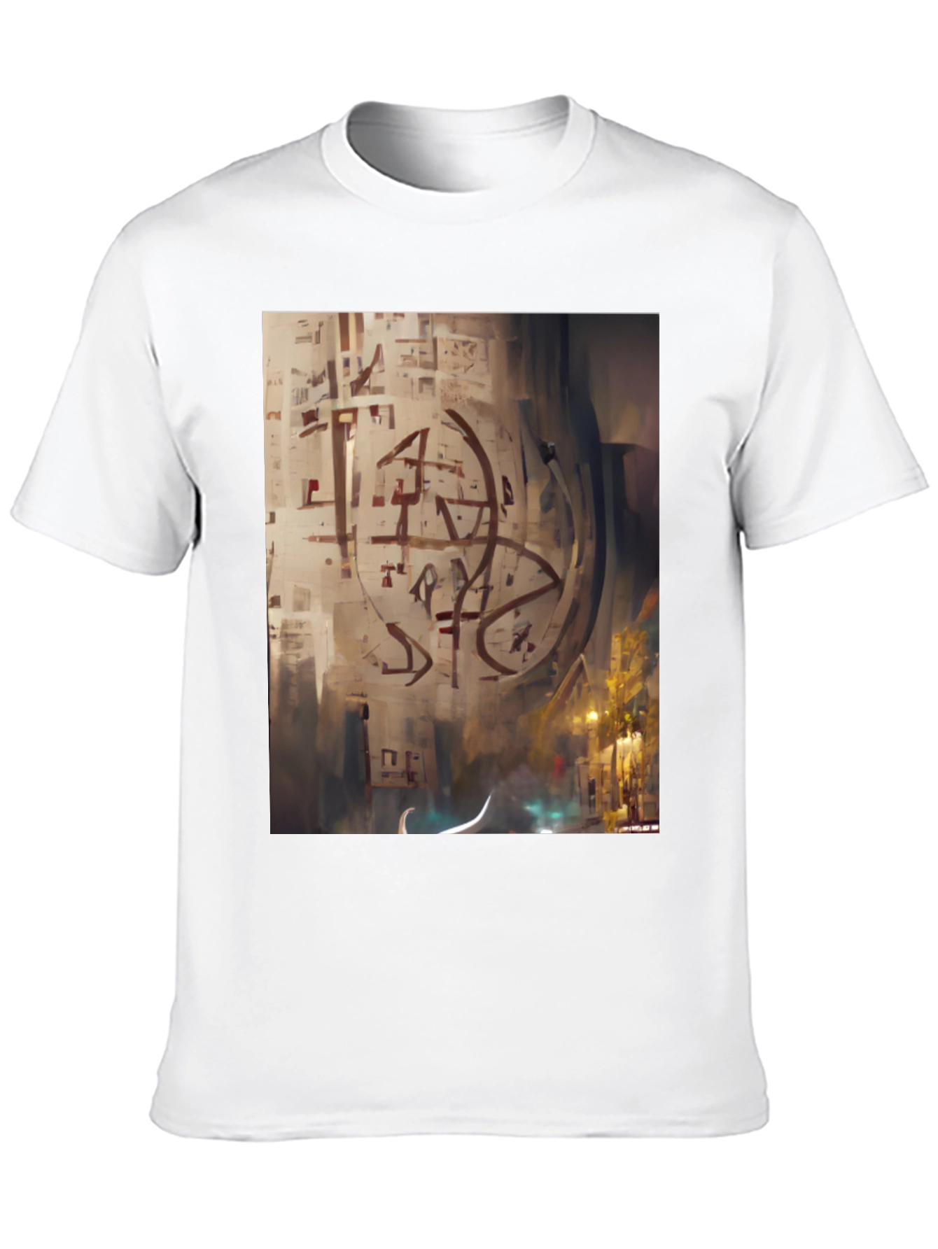 Abstract Urban Art Tee - Mens Black Graphic T-Shirt