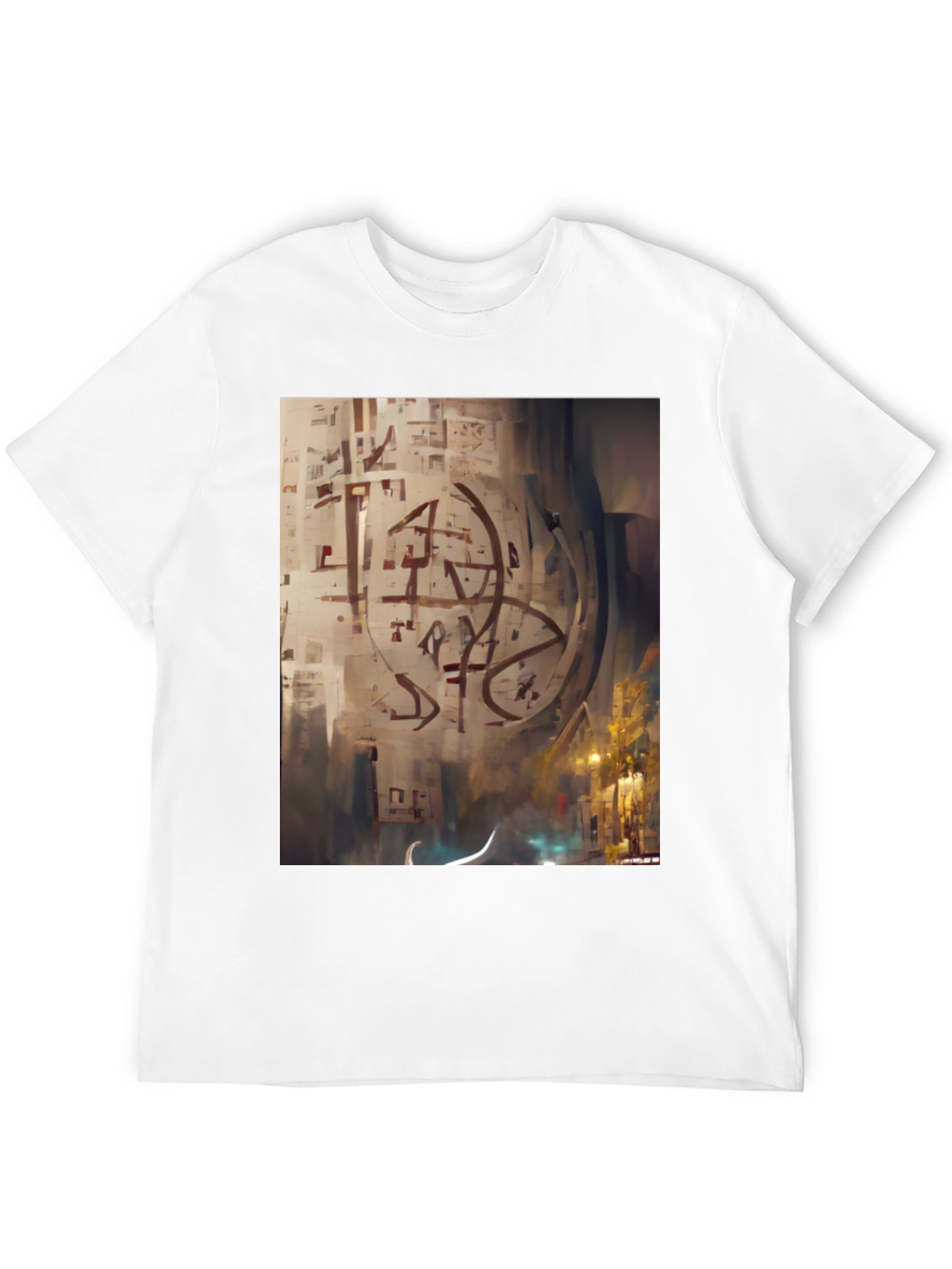 Abstract Urban Art Tee - Mens Black Graphic T-Shirt