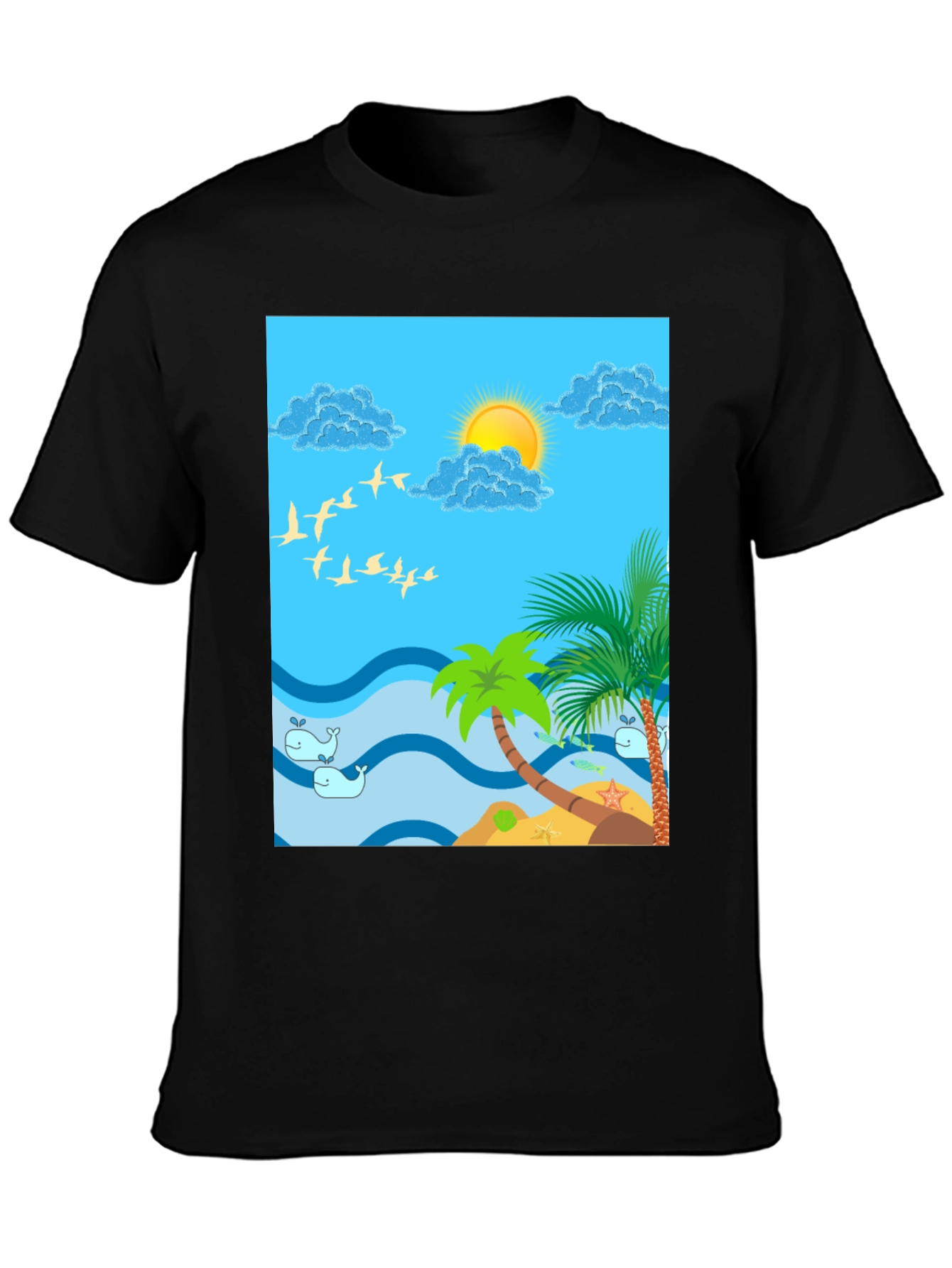 Tropical Island Graphic T-Shirt