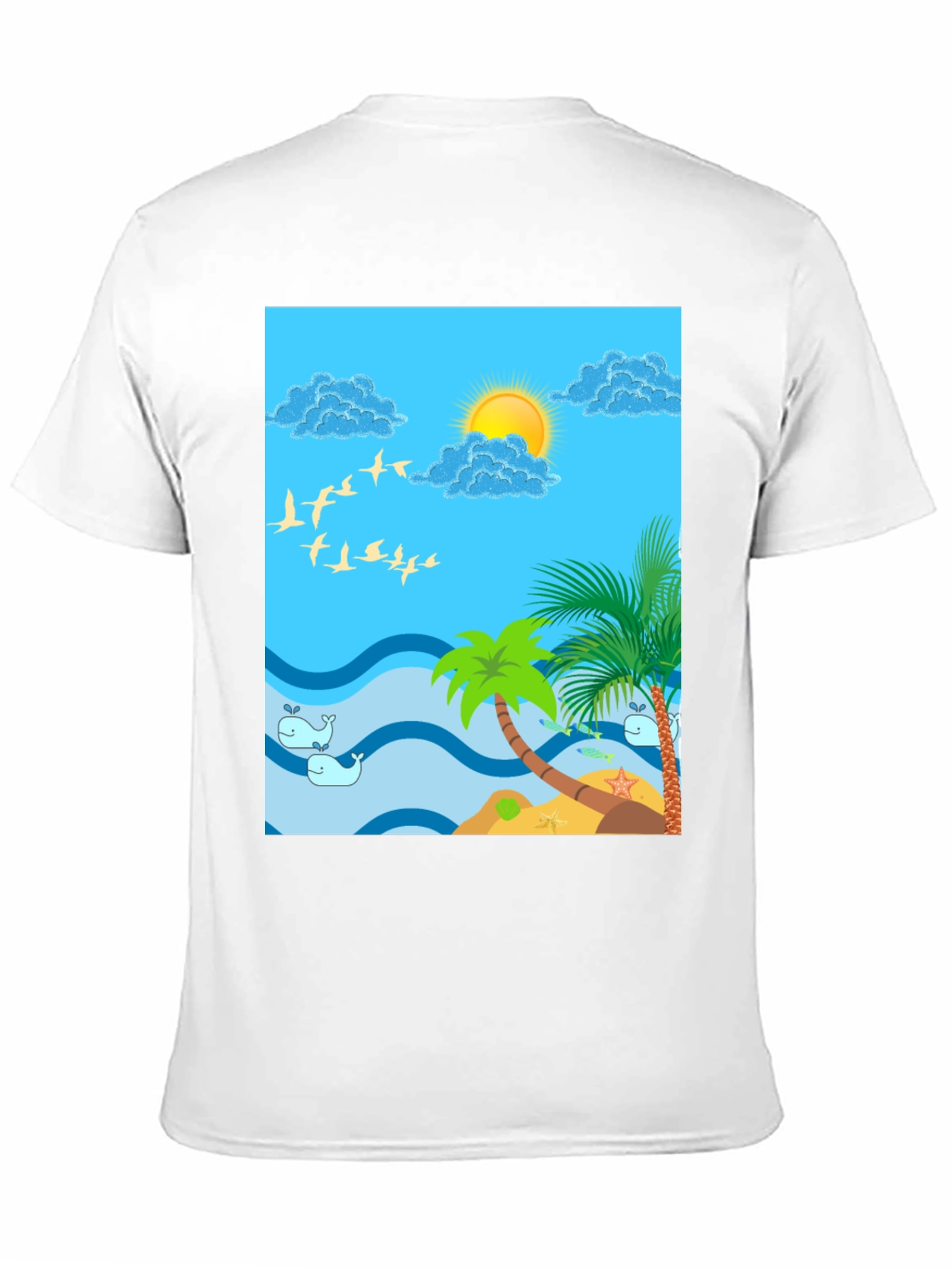 Tropical Island Graphic T-Shirt