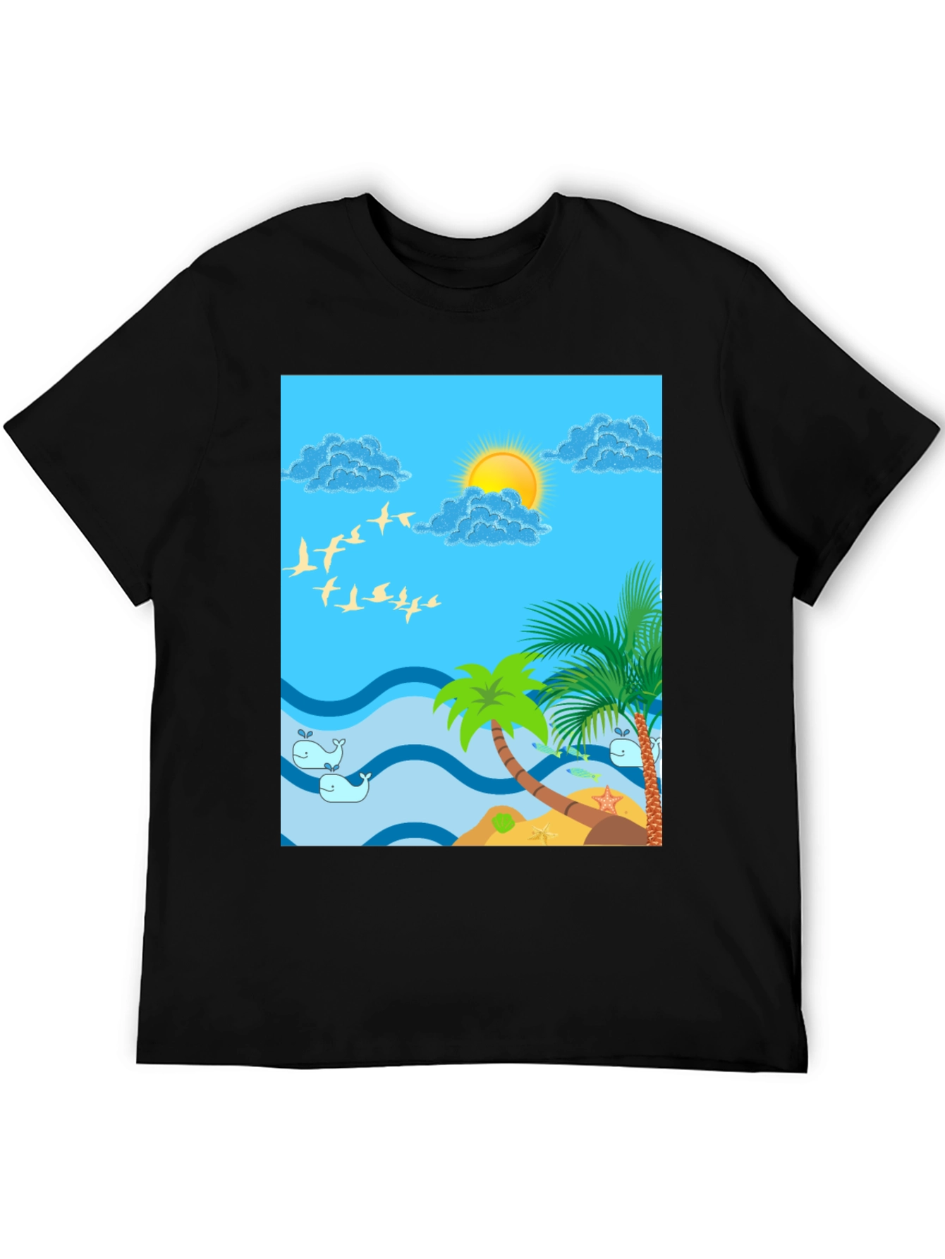 Tropical Island Graphic T-Shirt
