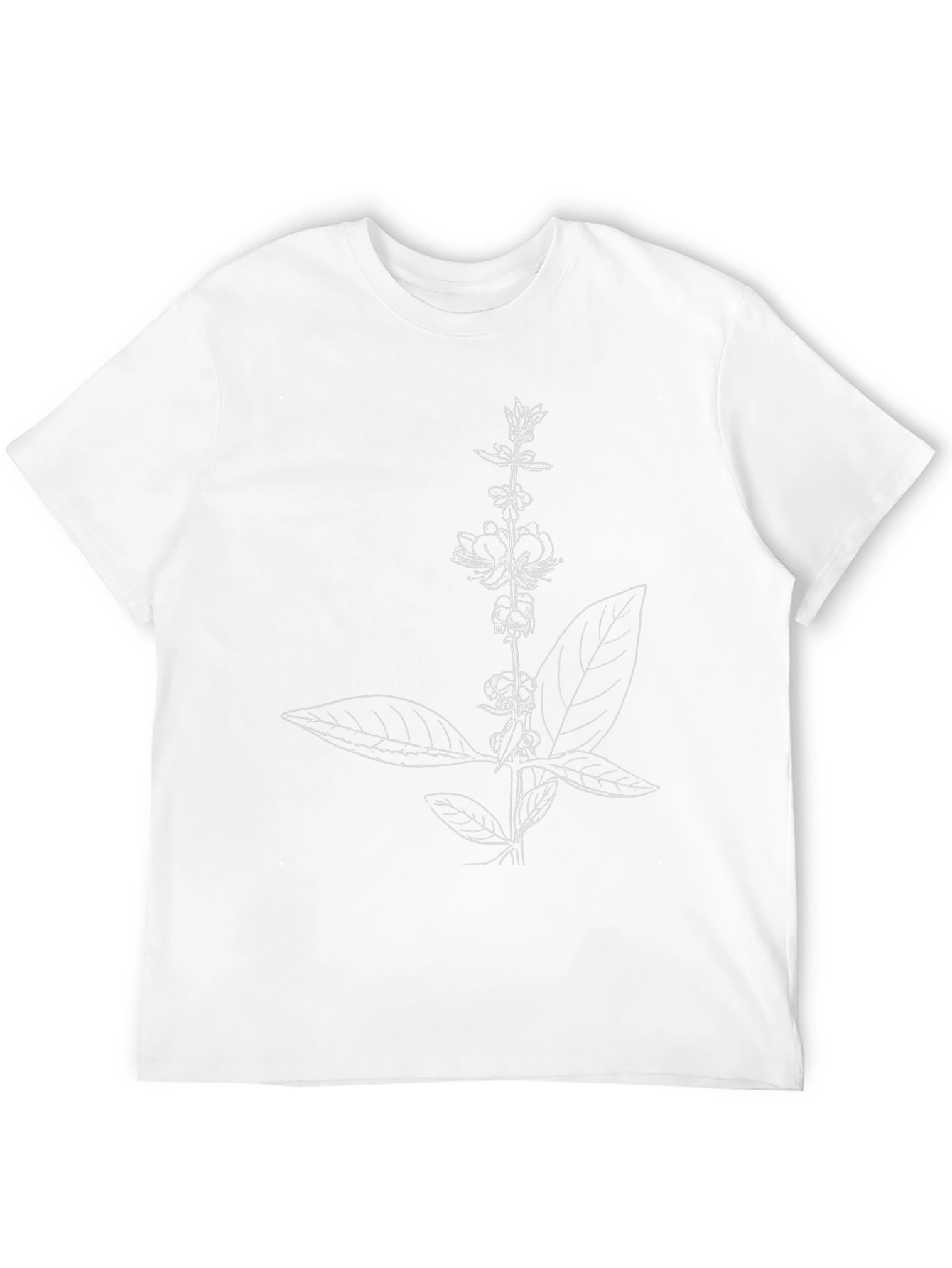 Botanical Print Black T-Shirt