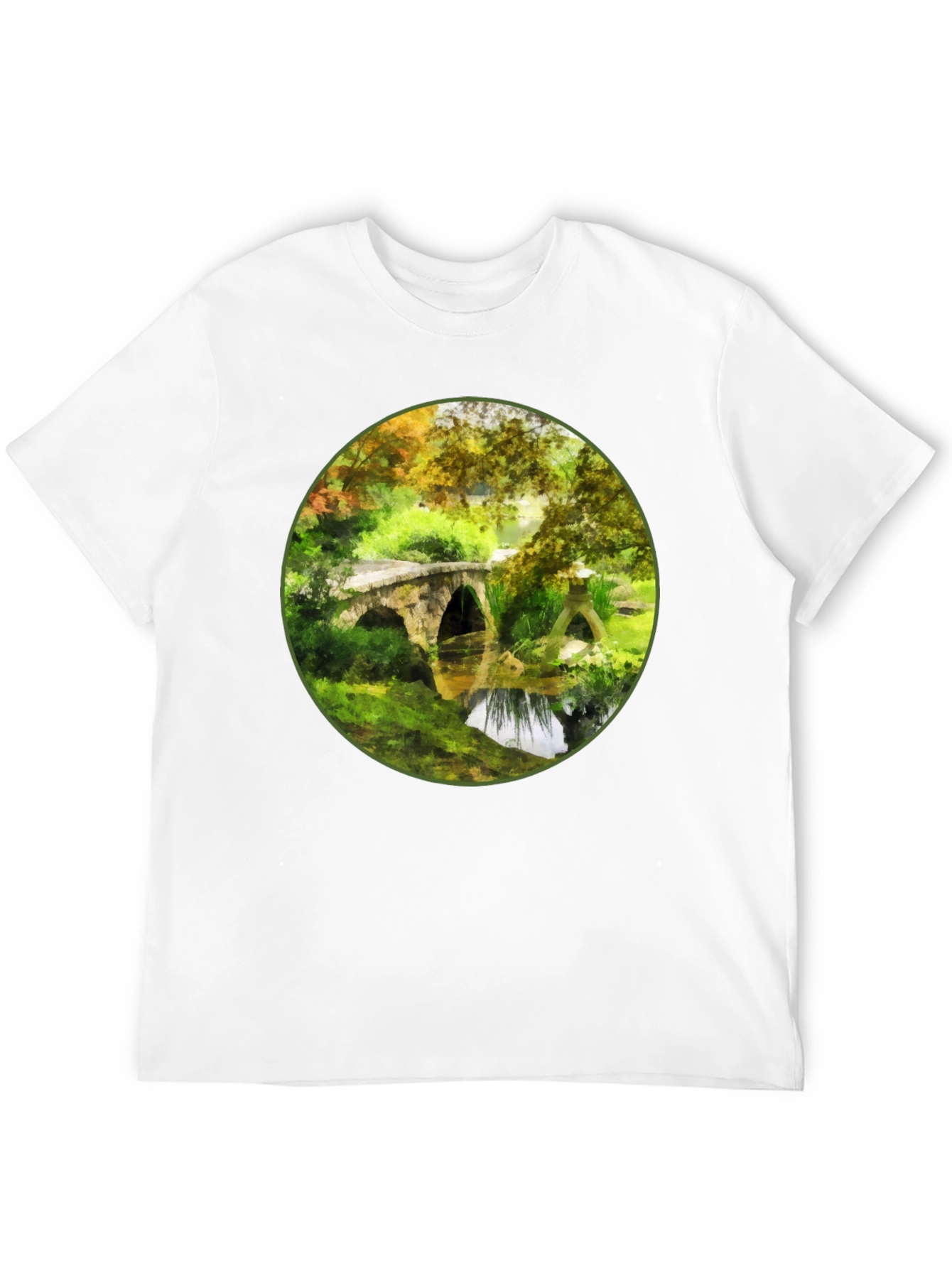 Arched Bridge Landscape Graphic Tee