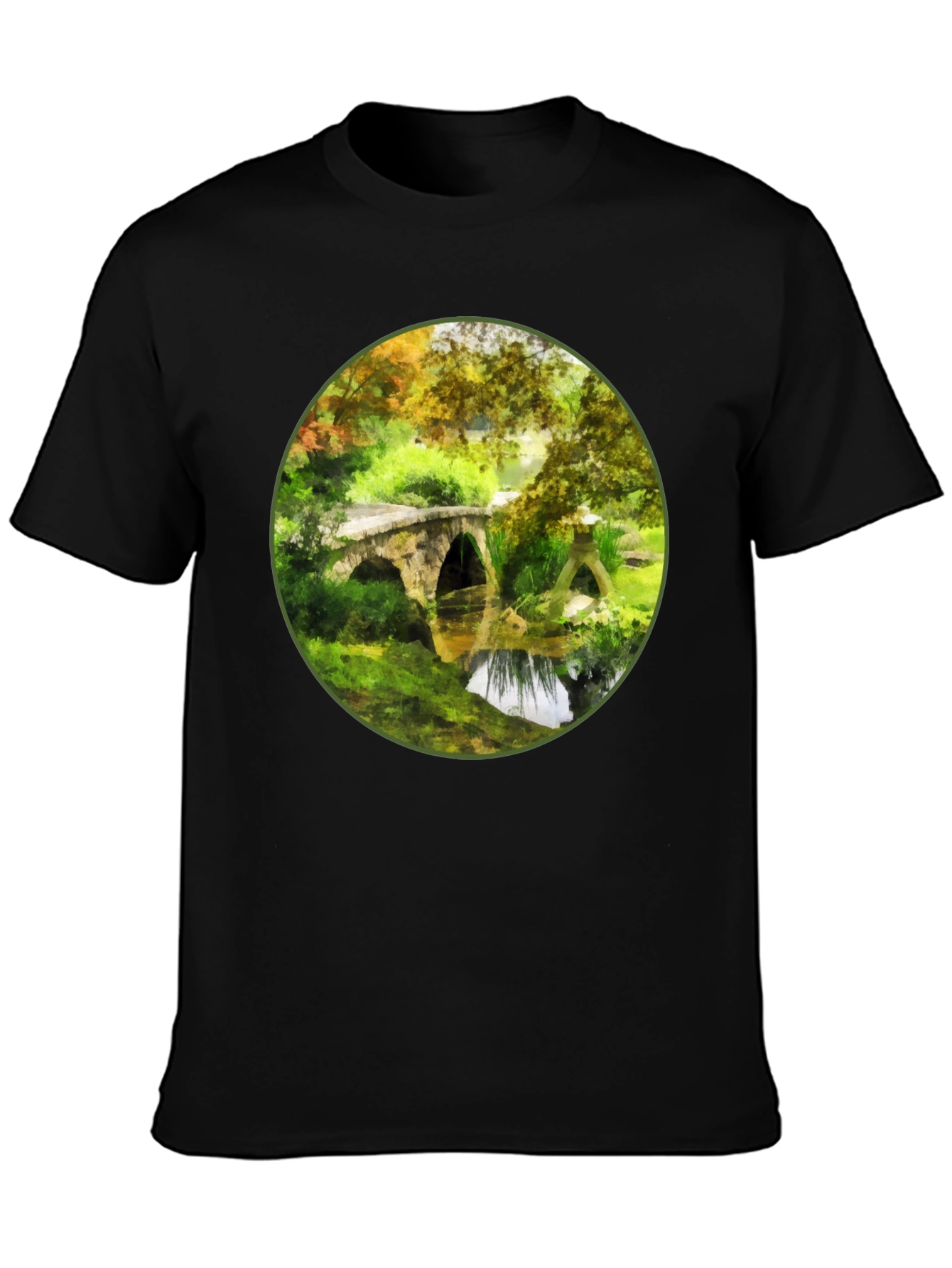 Arched Bridge Landscape Graphic Tee