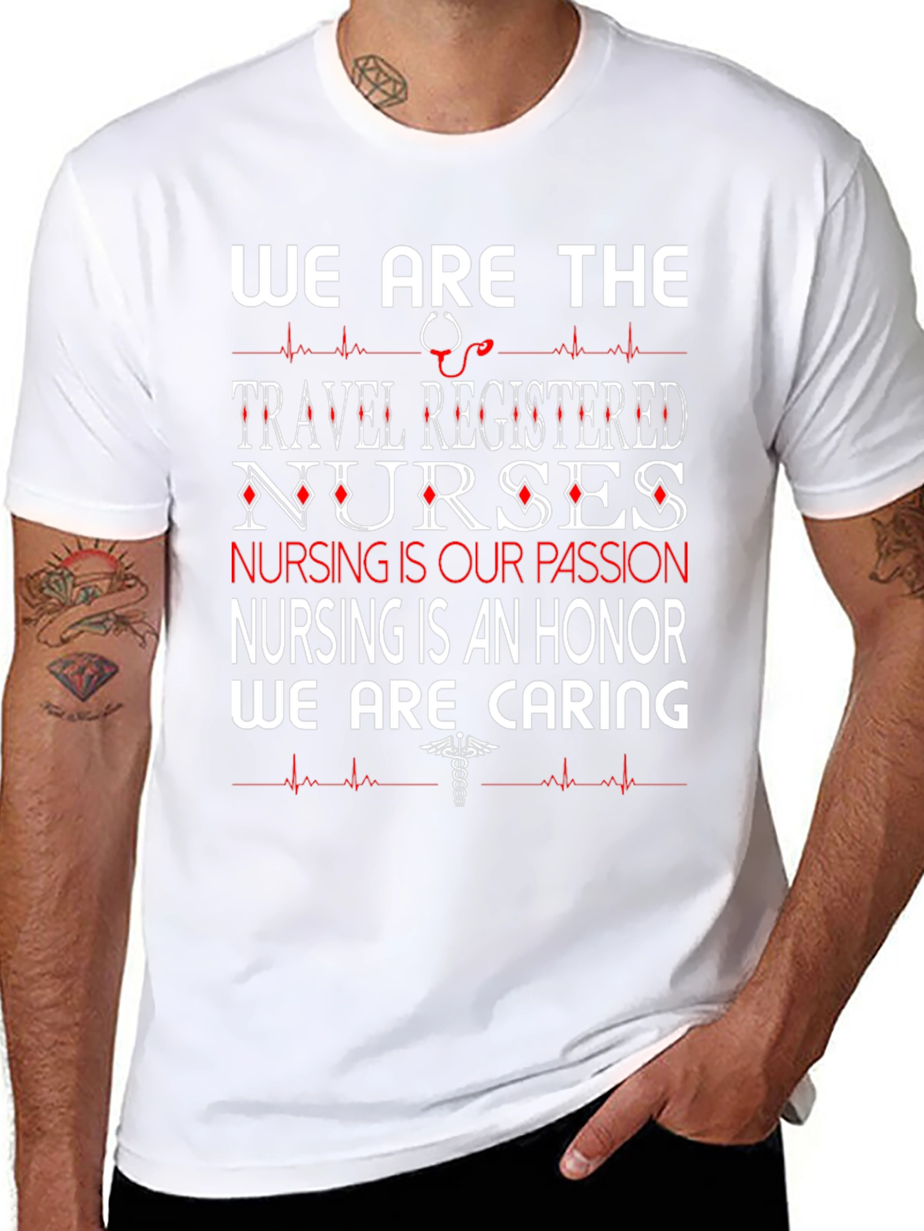 Travel Registered Nurse T-Shirt - Caring & Passionate