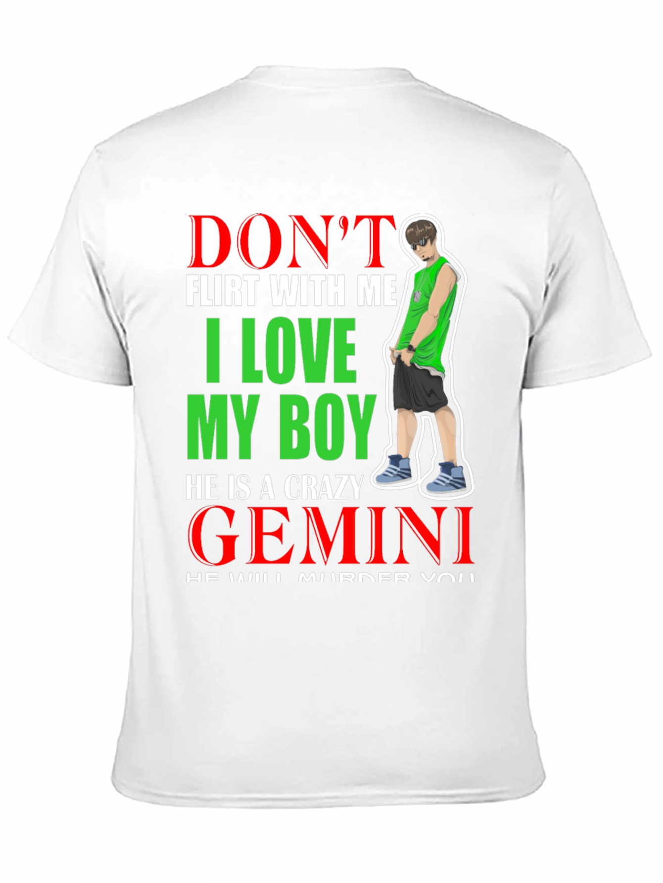 Dont Flirt With Me Gemini Boy T-Shirt