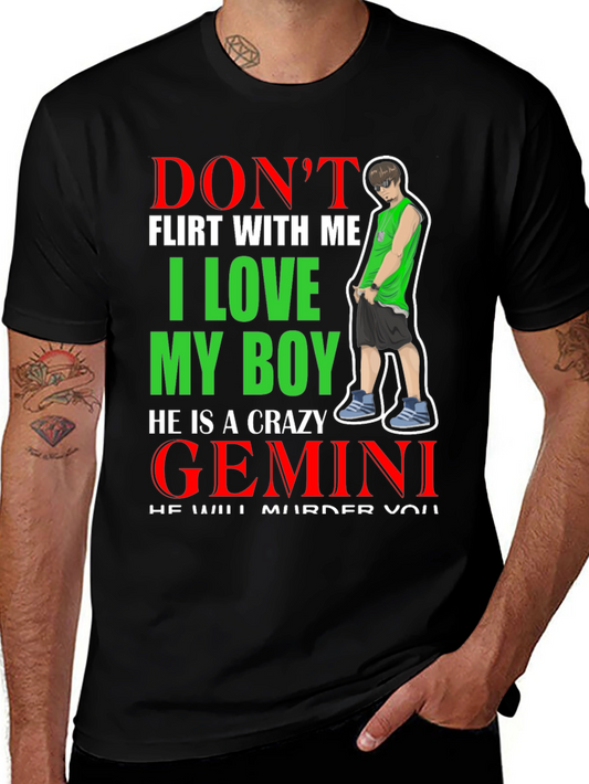 Dont Flirt With Me Gemini Boy T-Shirt