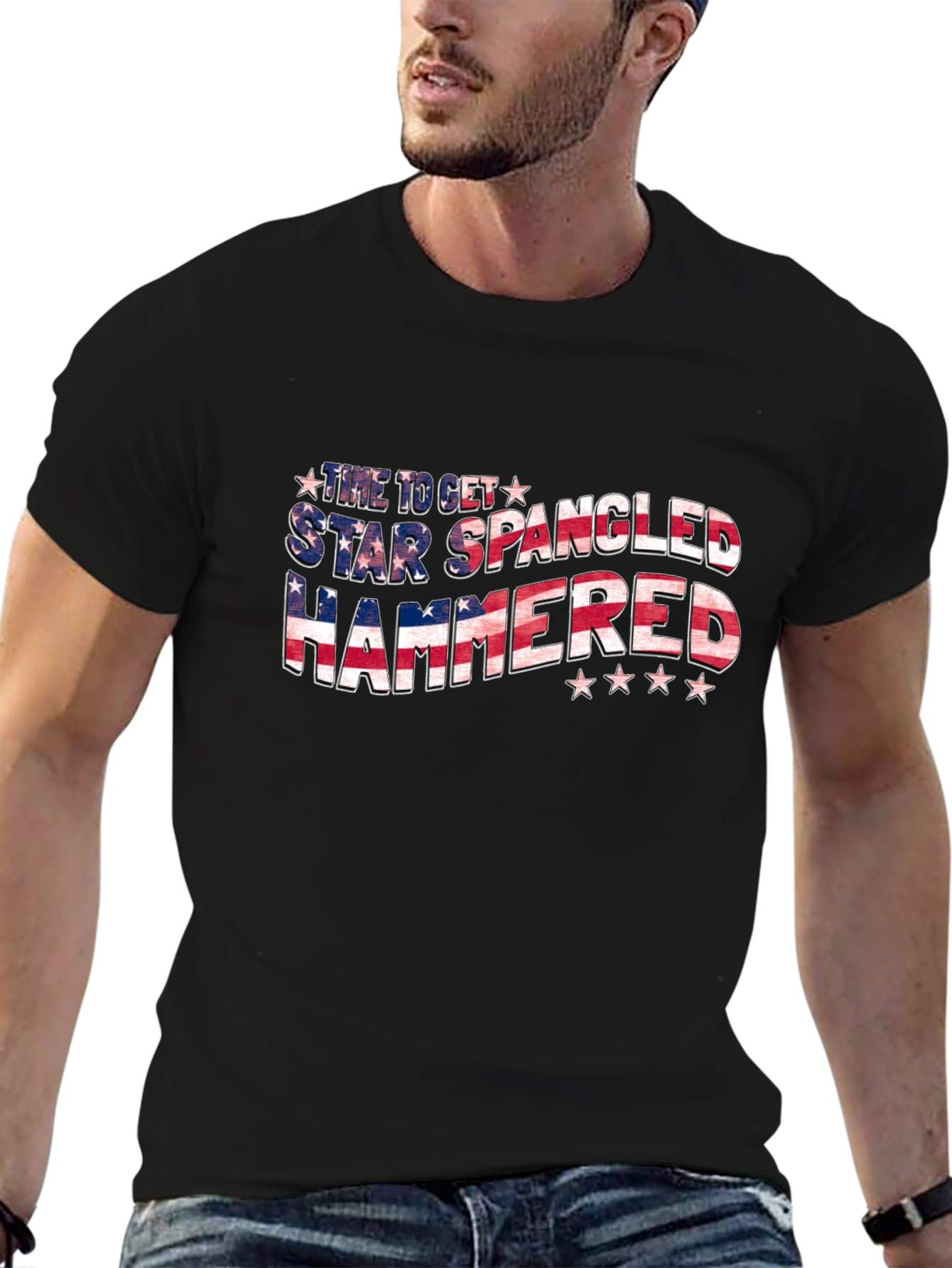 Star Spangled Hammered Patriotic T-Shirt