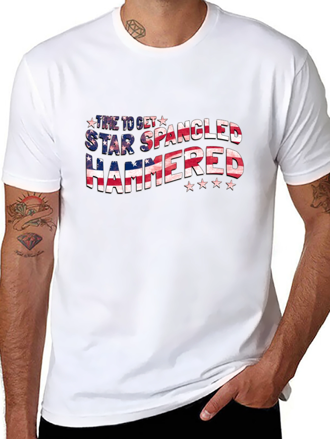 Star Spangled Hammered Patriotic T-Shirt