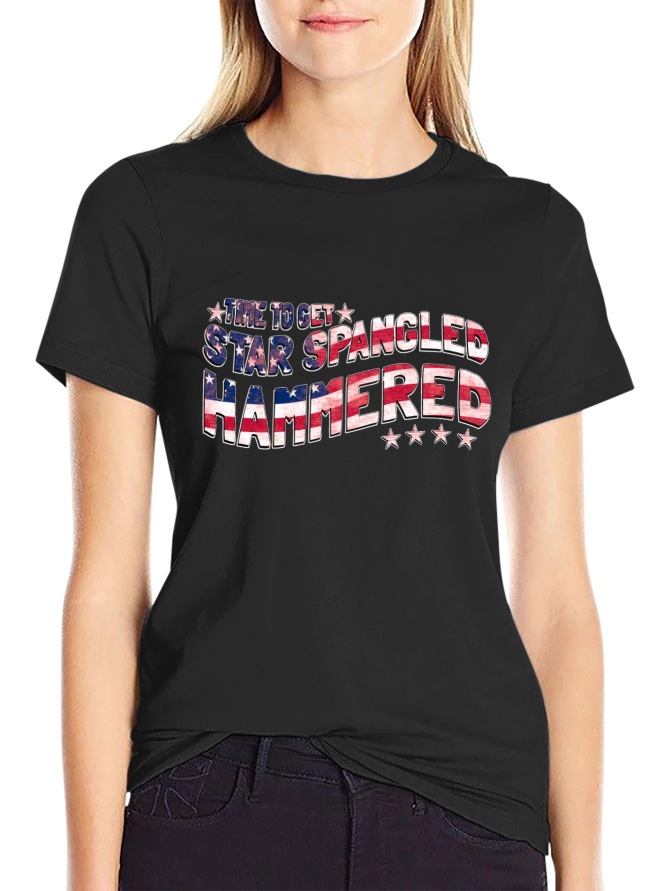 Star Spangled Hammered Patriotic T-Shirt