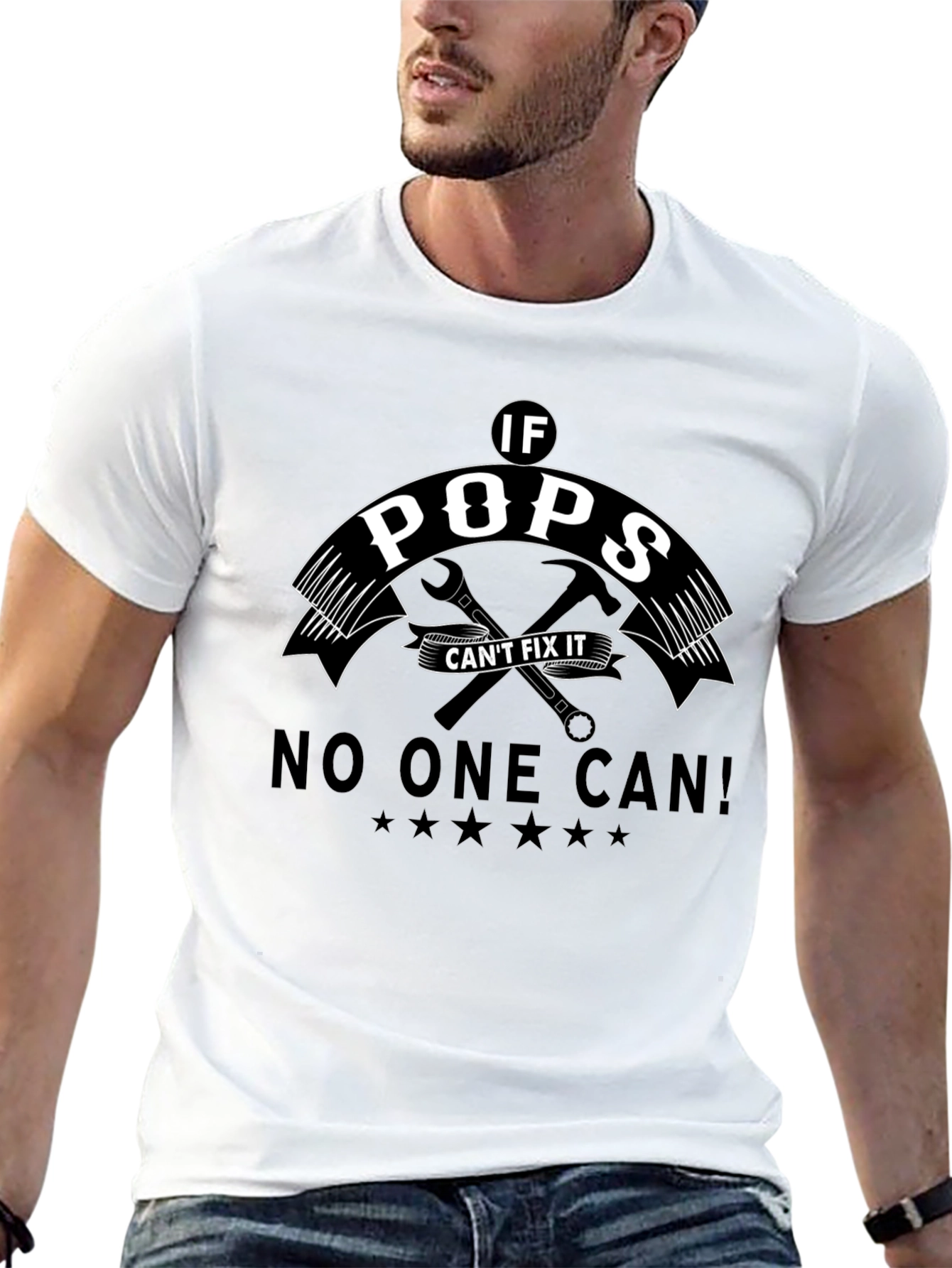 Pops Can Fix It Black T-Shirt