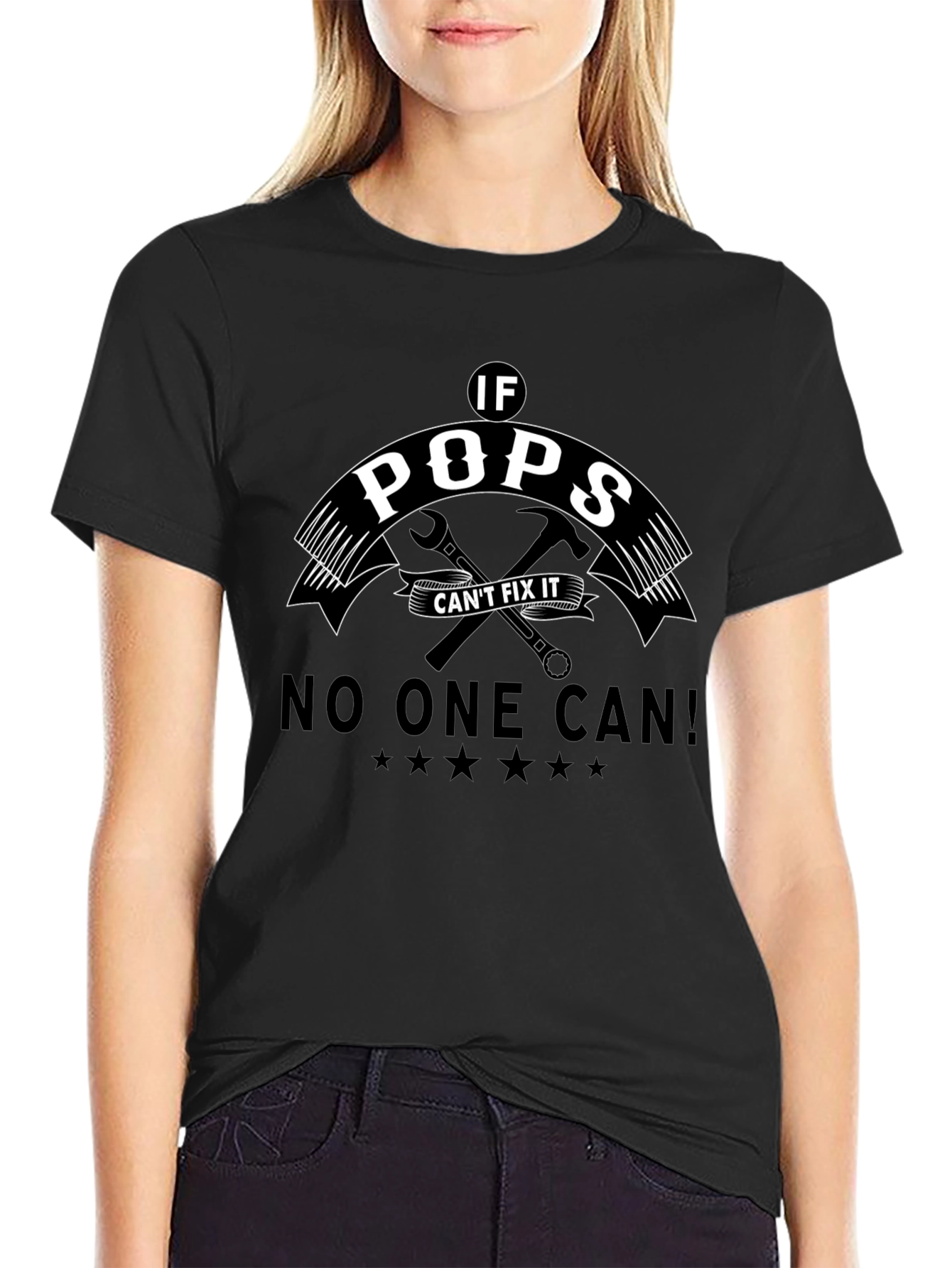 Pops Can Fix It Black T-Shirt