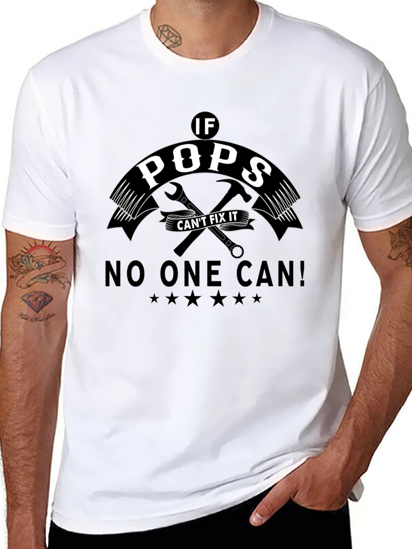 Pops Can Fix It Black T-Shirt