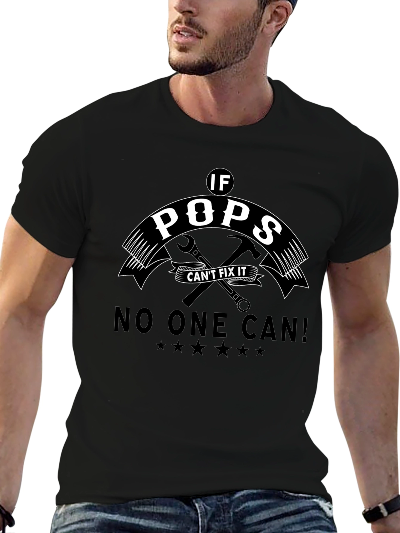 Pops Can Fix It Black T-Shirt