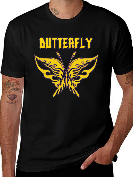 Butterfly Graphic Black T-Shirt
