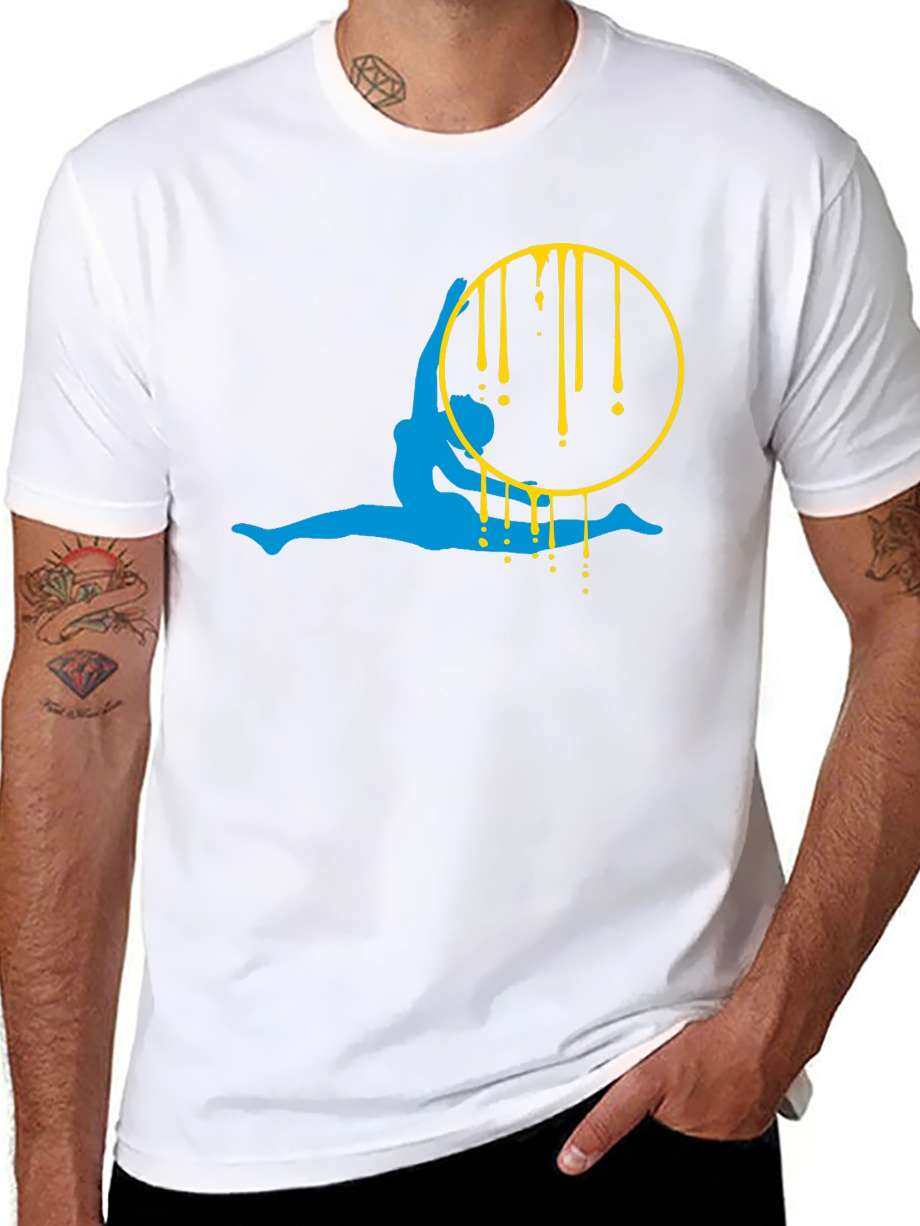 Aerialist Black T-Shirt - Artistic Gymnast Design