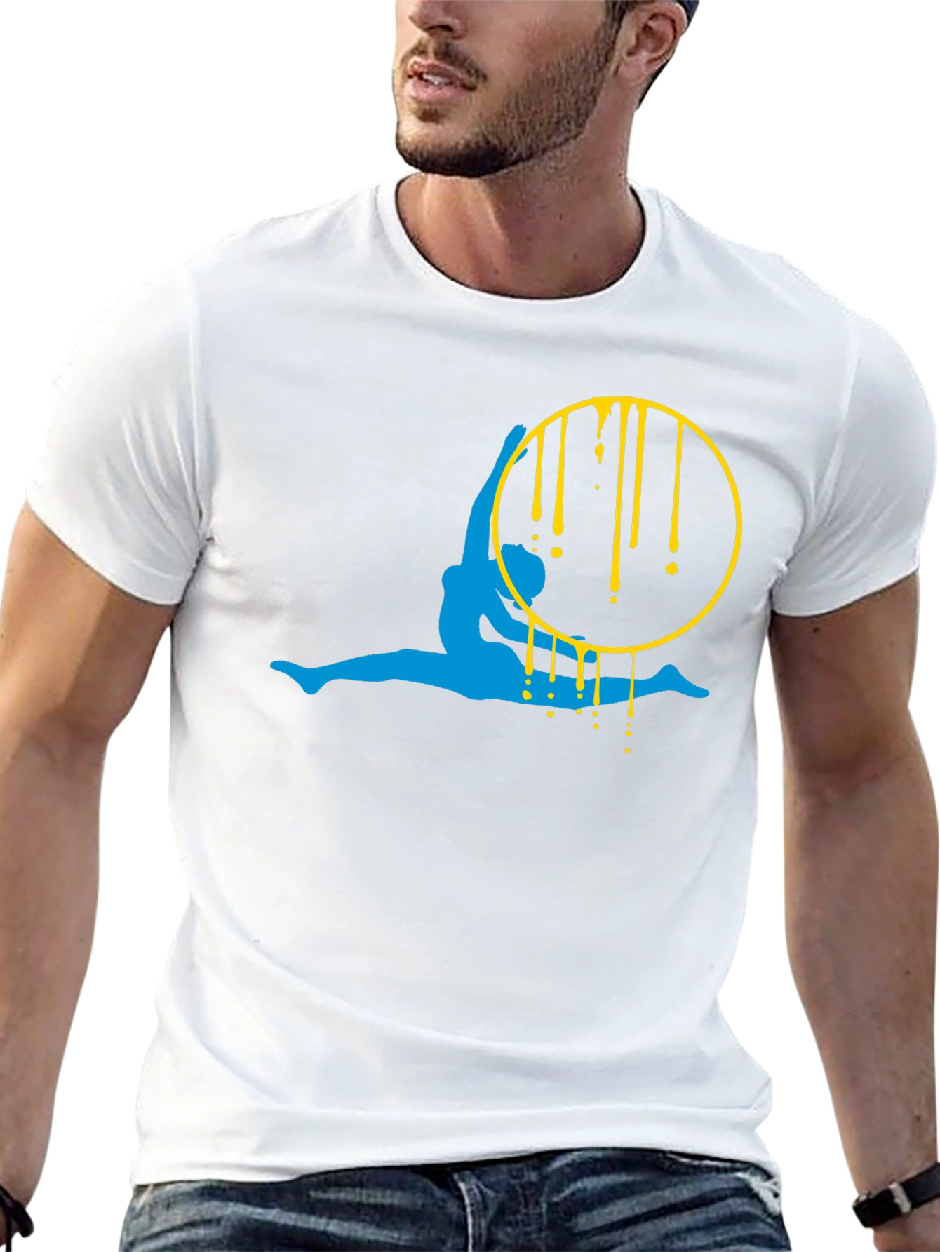 Aerialist Black T-Shirt - Artistic Gymnast Design