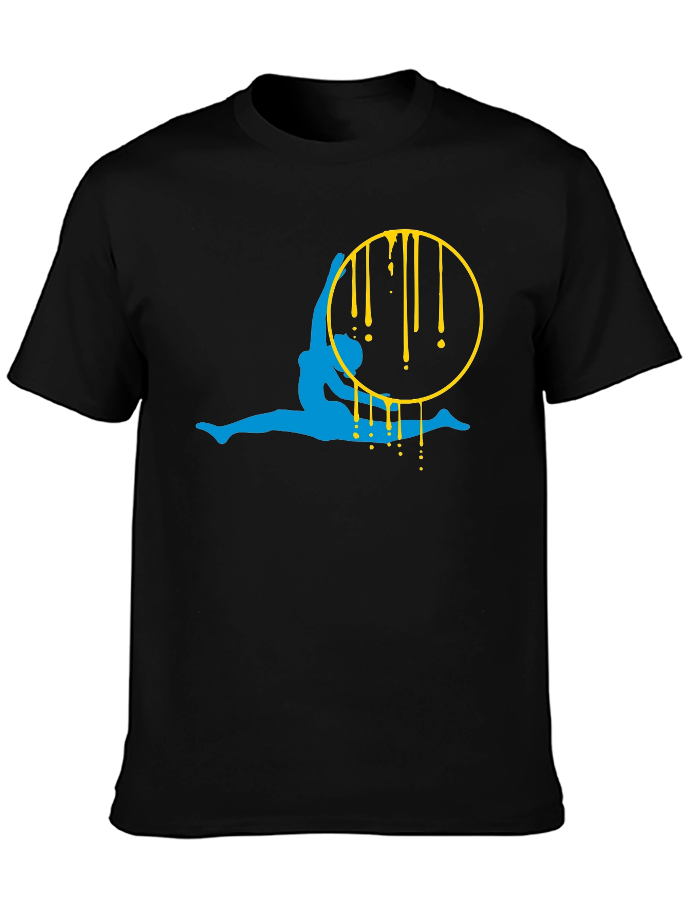 Aerialist Black T-Shirt - Artistic Gymnast Design