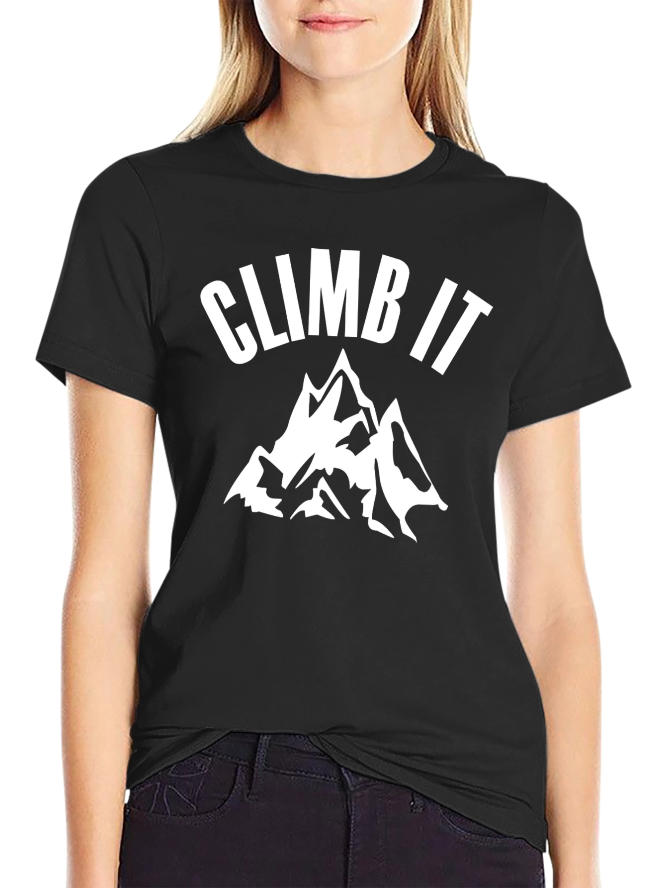 Climb It Mountain Graphic Black T-Shirt