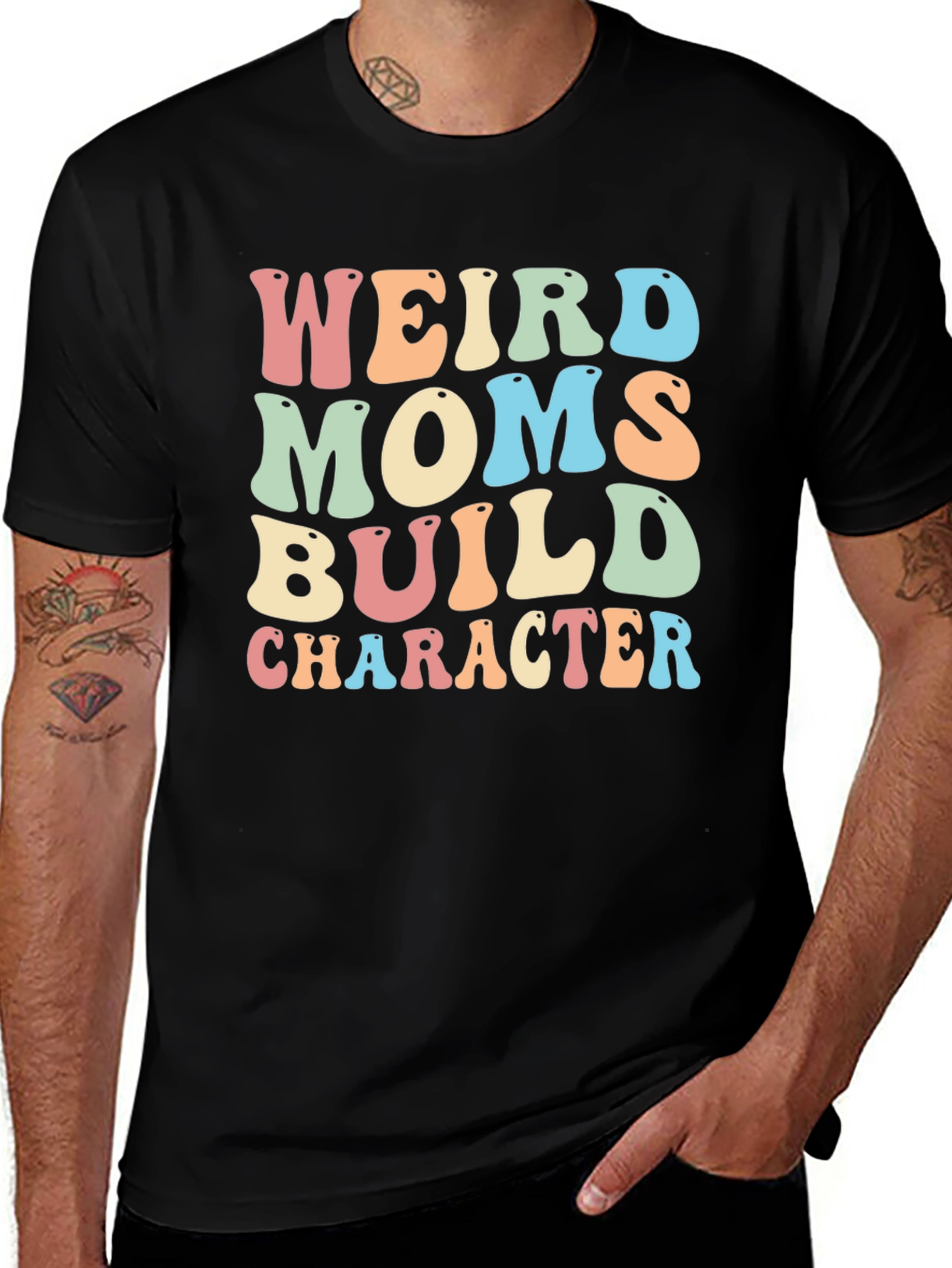 Weird Moms Build Character Graphic Tee
