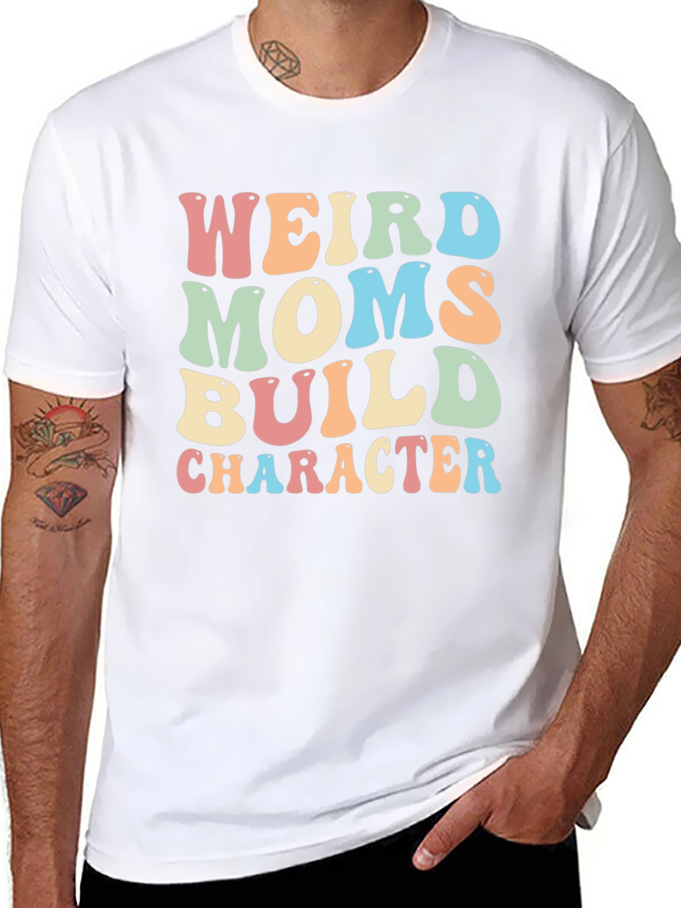 Weird Moms Build Character Graphic Tee