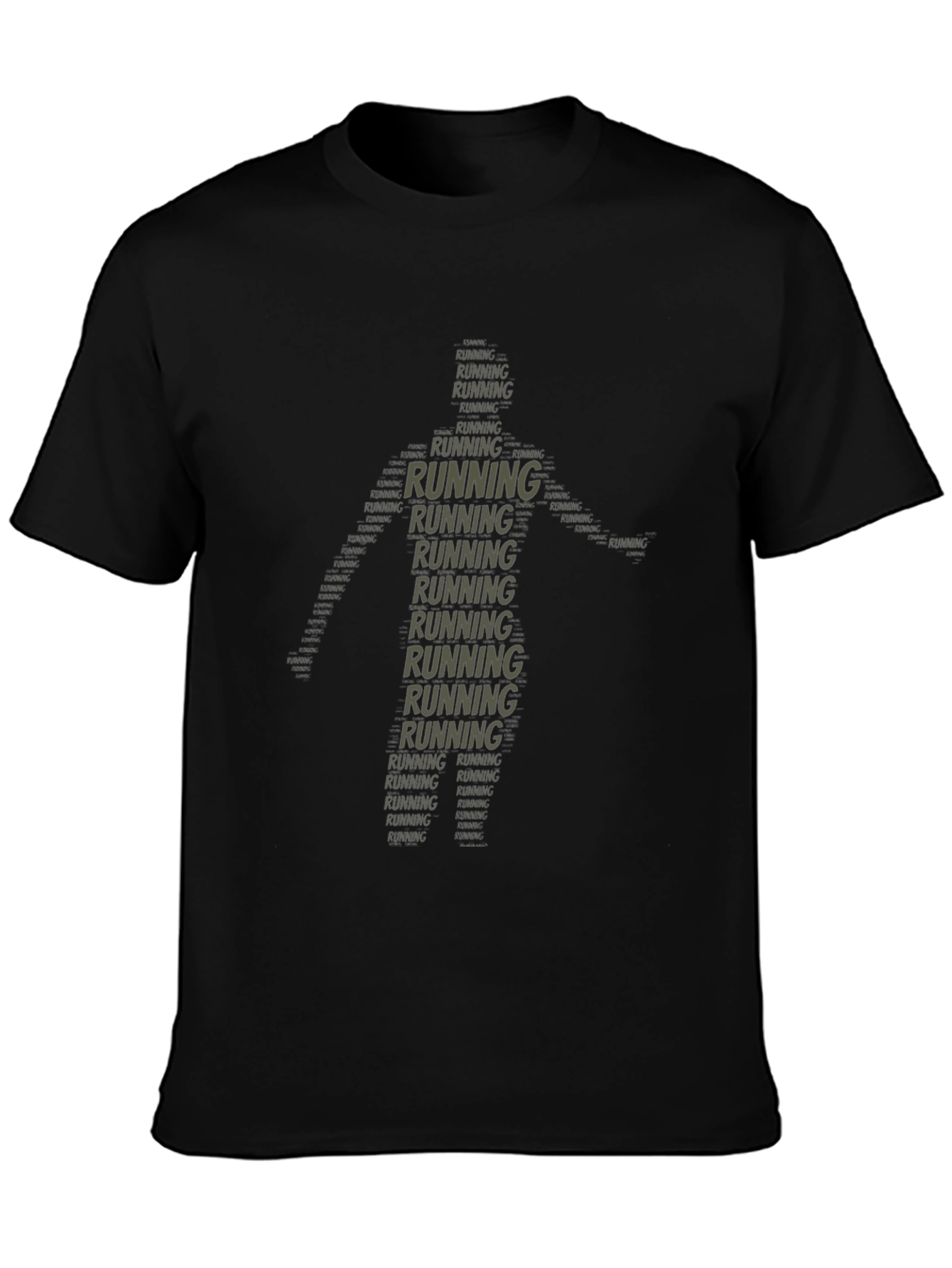 Running Man Word Art T-Shirt