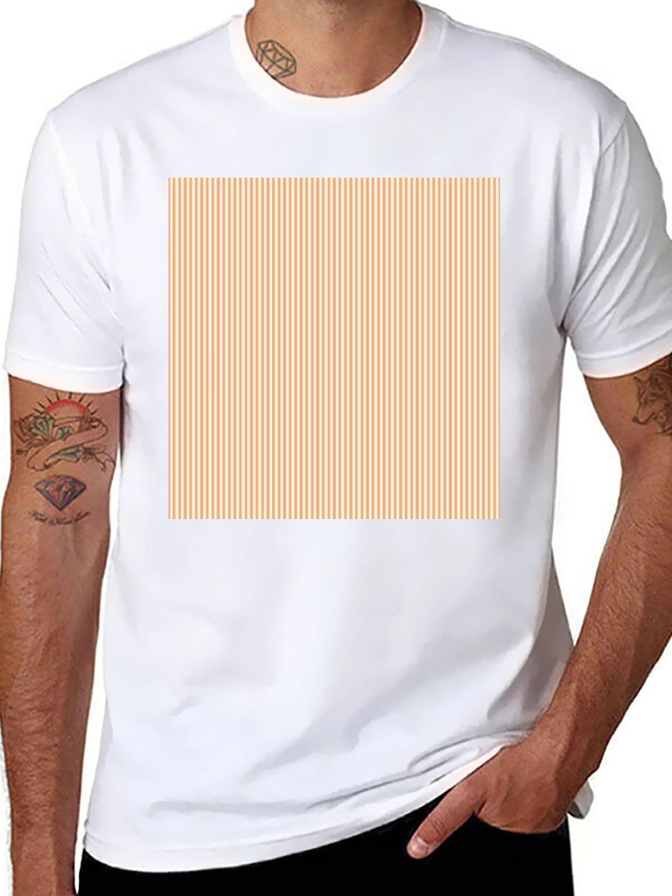 Striped Square Tee - Classic Comfort