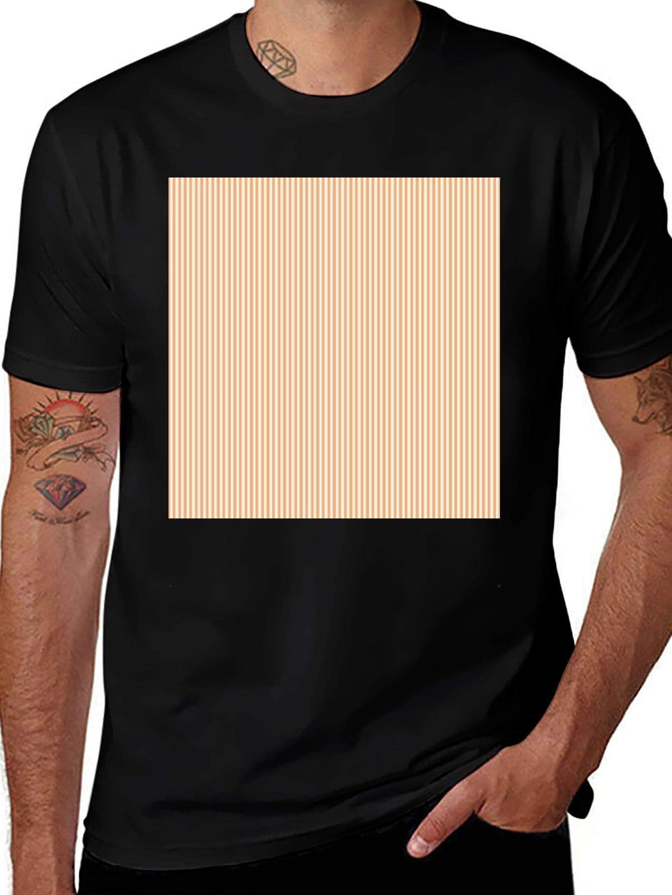 Striped Square Tee - Classic Comfort