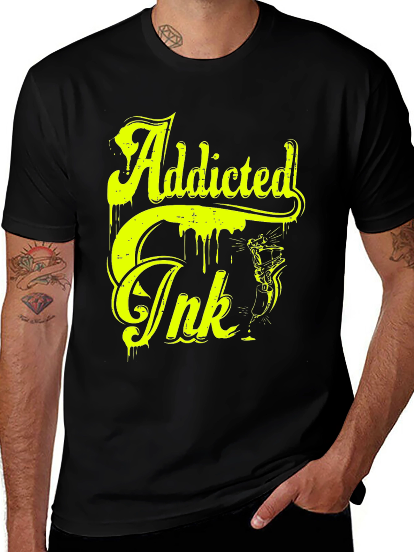 Addicted Ink Graphic T-Shirt - Bold Statement Tee